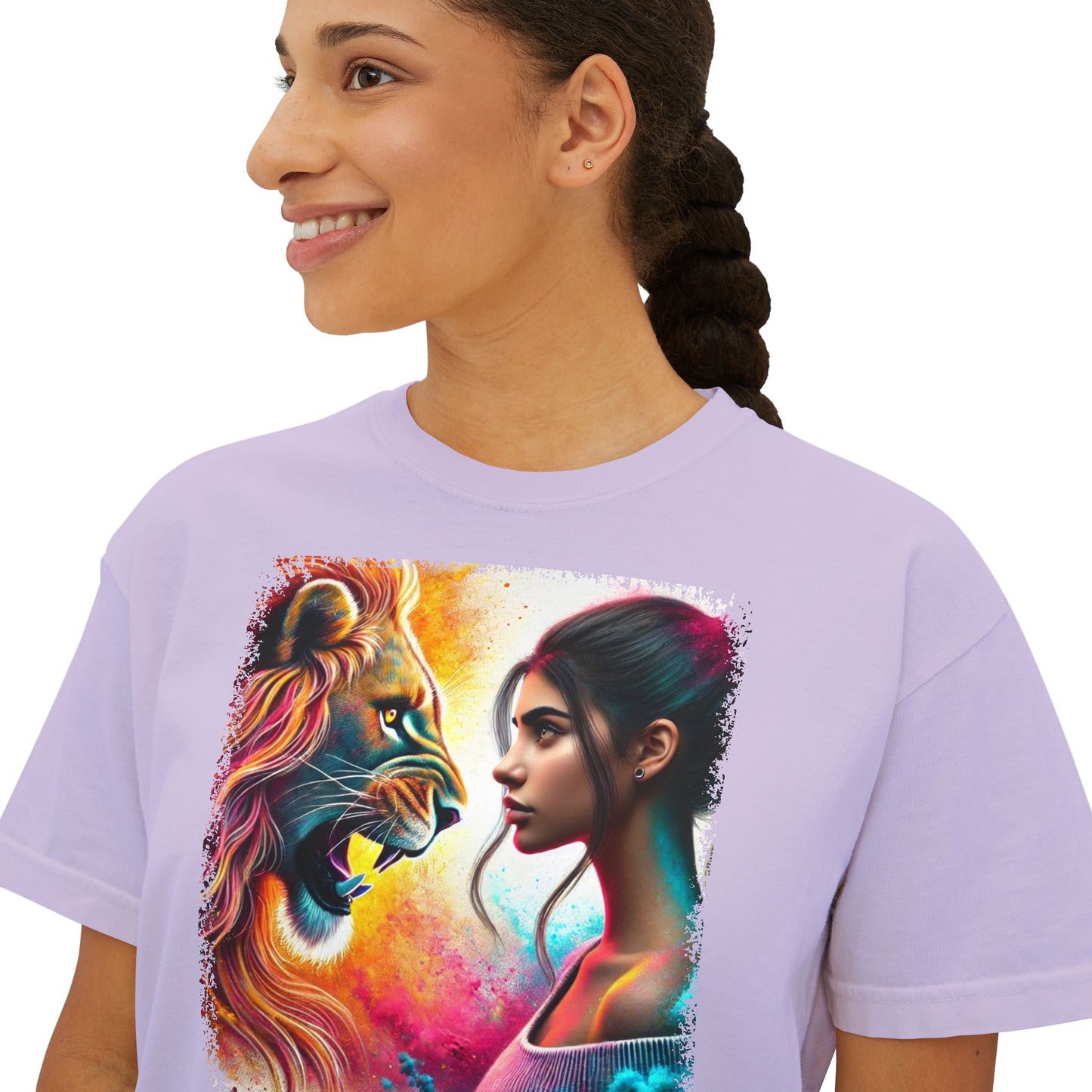 PERSONALIZE Courage Reflected Oversized Boxy Fit Graphic T-shirt
