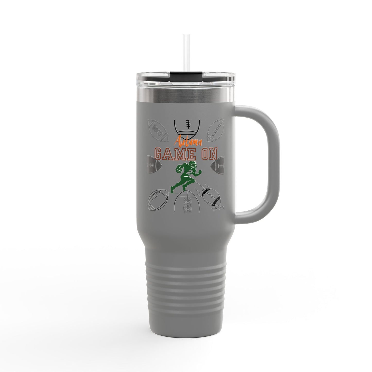 Game On Football Season Sporty Insulated Travel Mug, 40oz