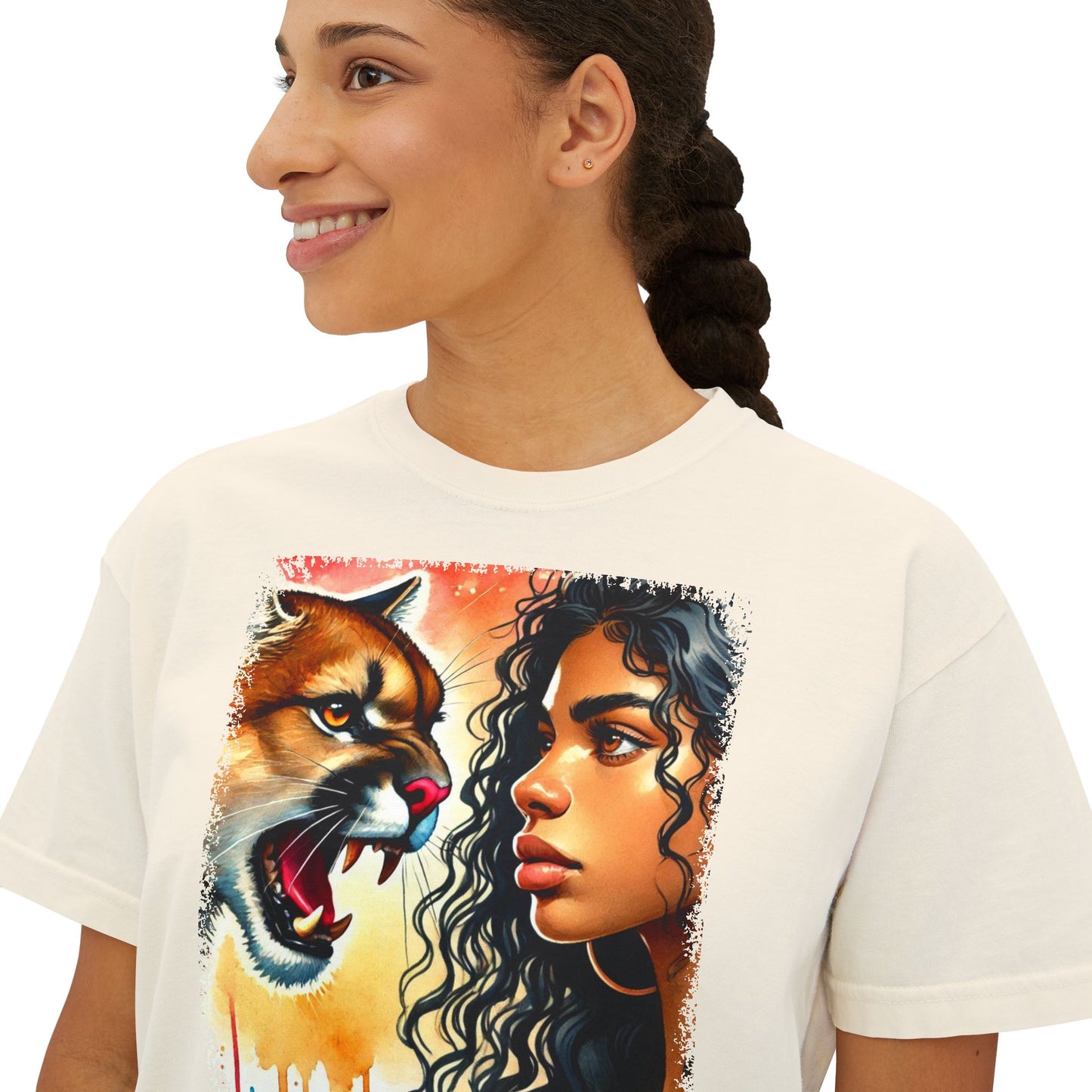 PERSONALIZE Silence Between Peaks - Oversized Boxy Fit Graphic T-shirt