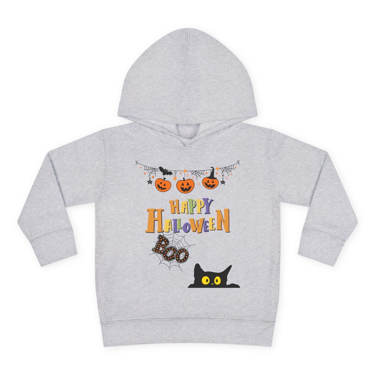 Toddler Black Cat & Pumpkin Patch Fleece Hoodie