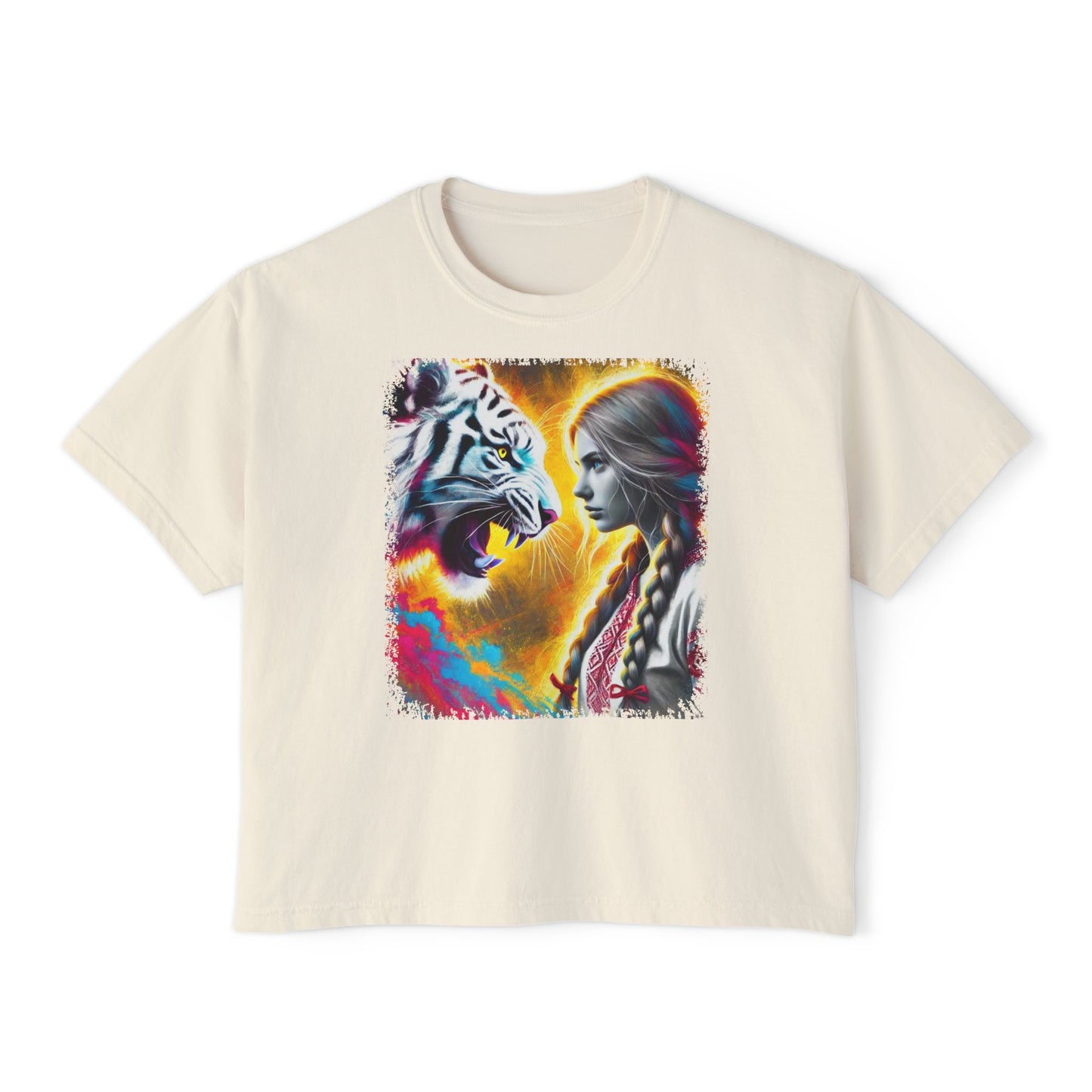 PERSONALIZE Tame Is Not Her Nature - Oversized Boxy Fit Graphic T-shirt