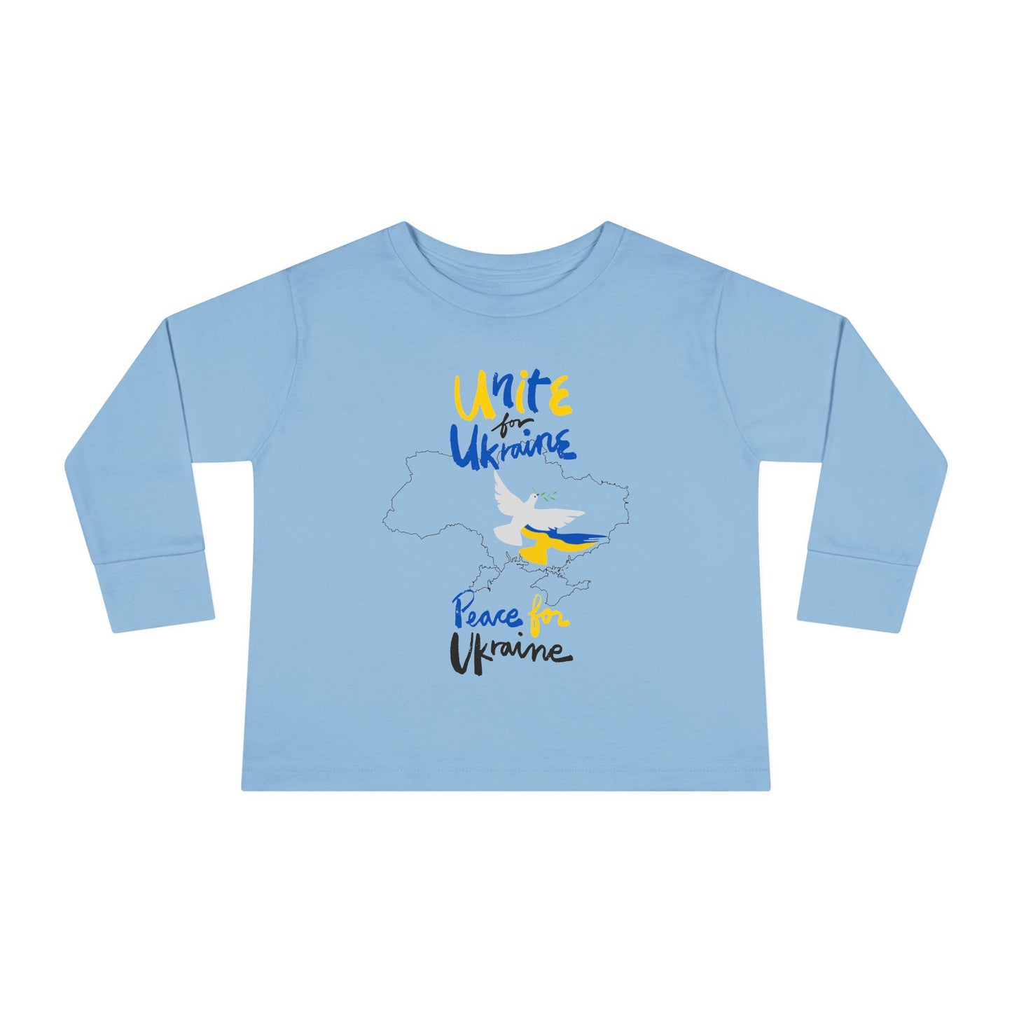 Toddler Unite Ukraine Design Long Sleeve Tee