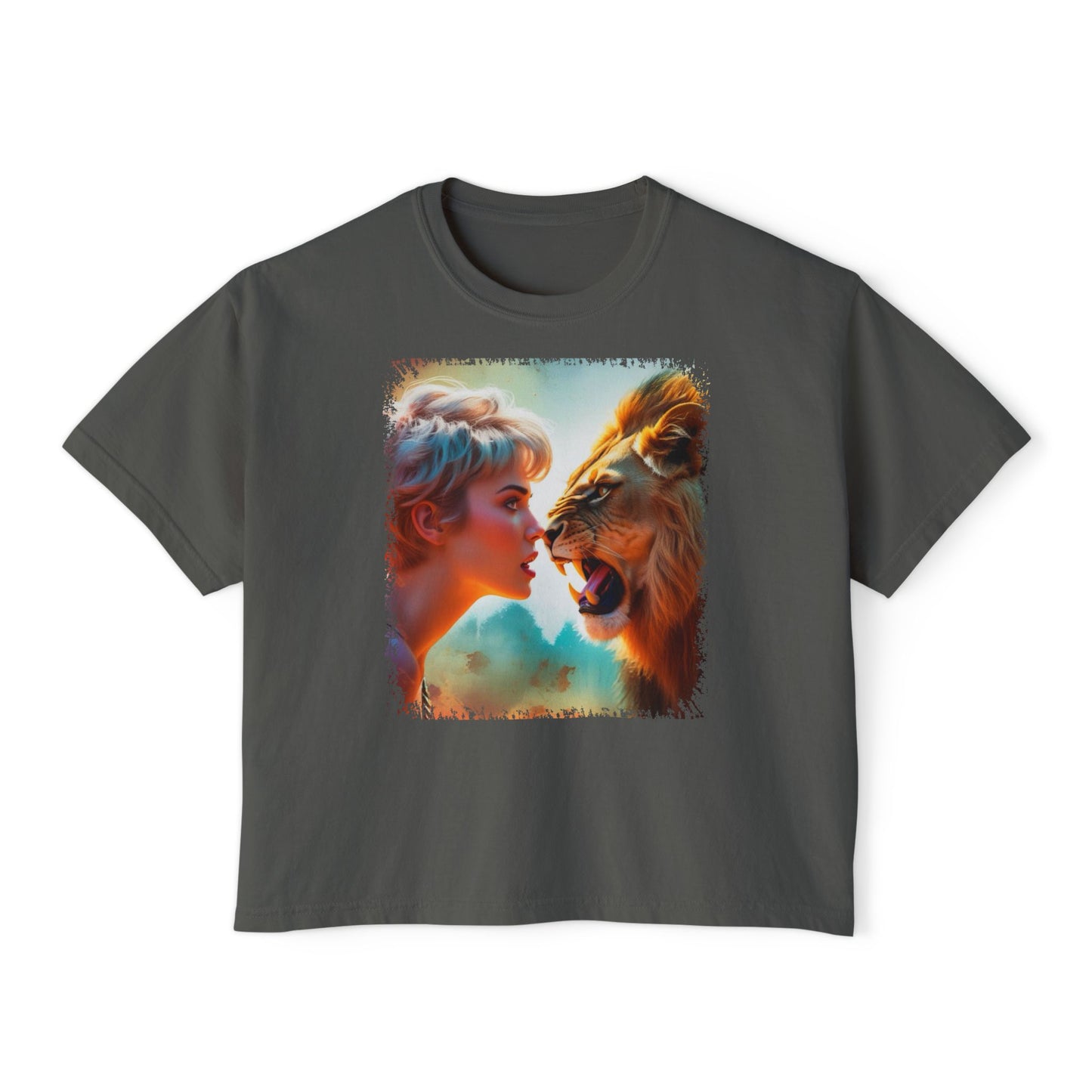 PERSONALIZE Fierce Stillness - Oversized Boxy Fit Graphic T-shirt