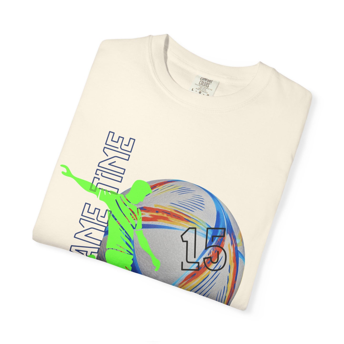 Personalize Unisex Soccer Blaze Control Garment-Dyed T-shirt