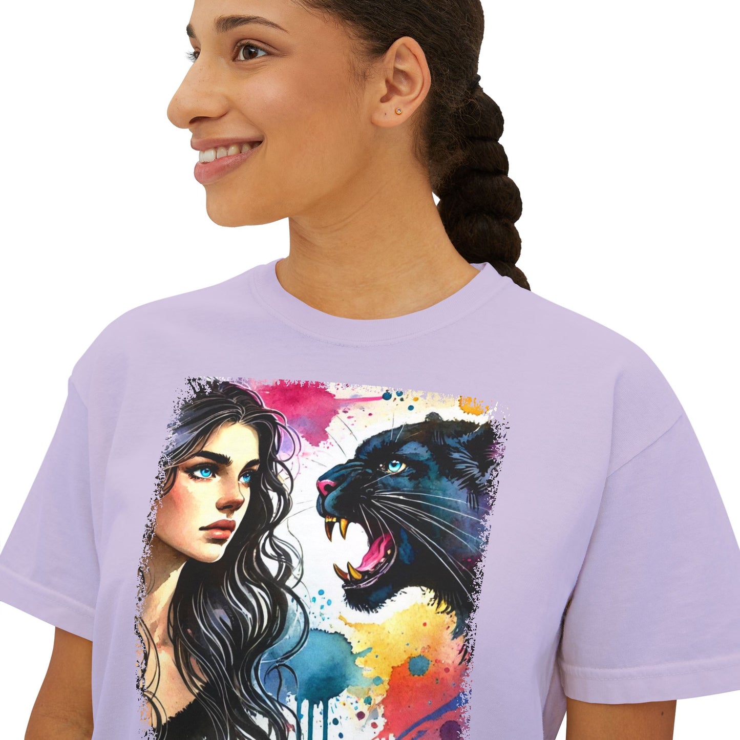 PERSONALIZE Still as the Huntress - Oversized Boxy Fit Graphic T-shirt