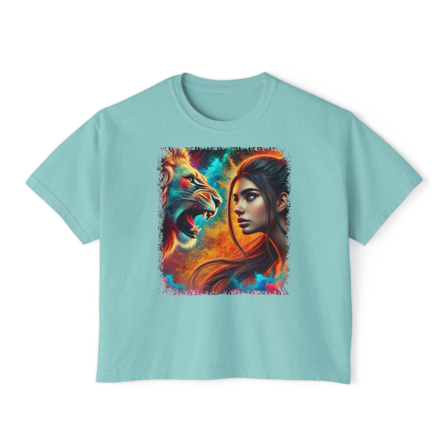 PERSONALIZE Soul of a Lioness Oversized Boxy Fit Graphic T-shirt