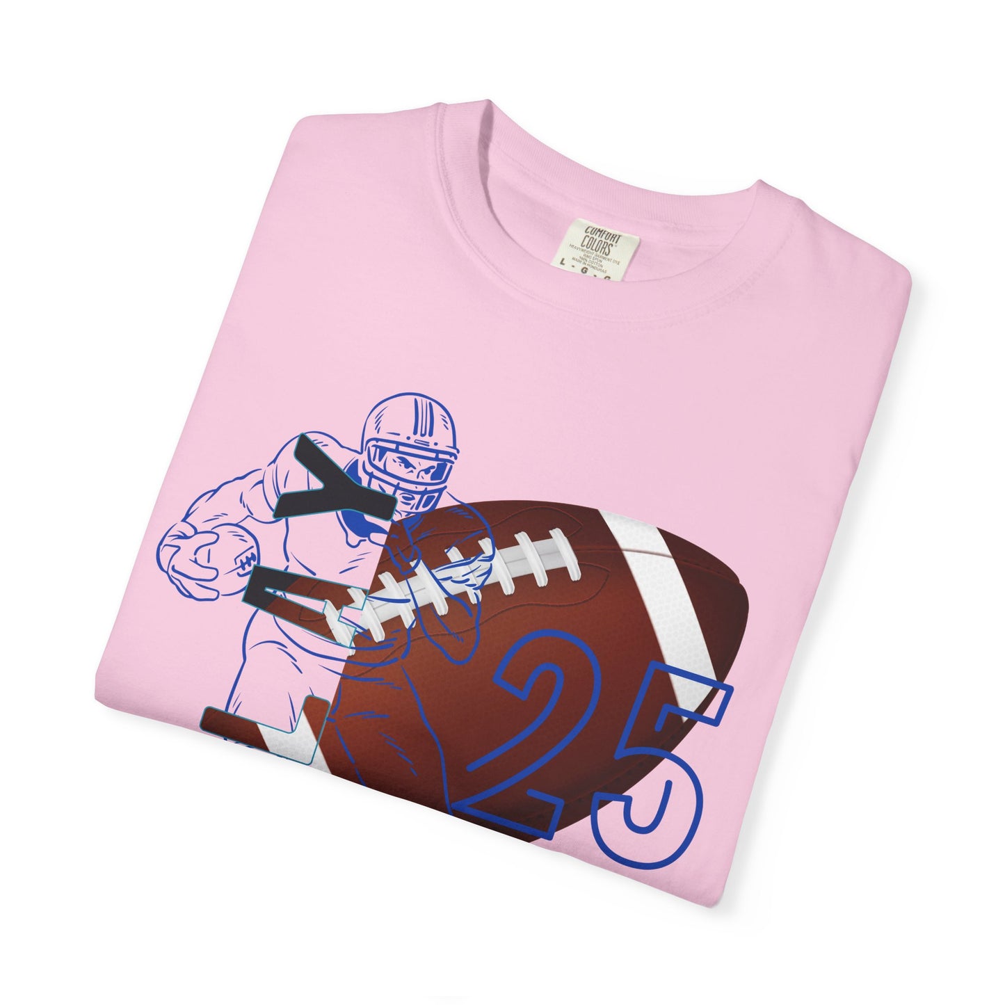 Personalize Unisex Football Garment-Dyed T-shirt