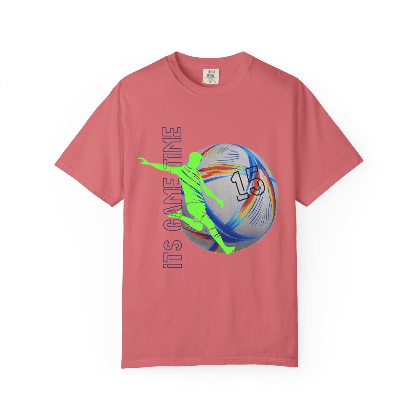 Personalize Unisex Soccer Blaze Control Garment-Dyed T-shirt