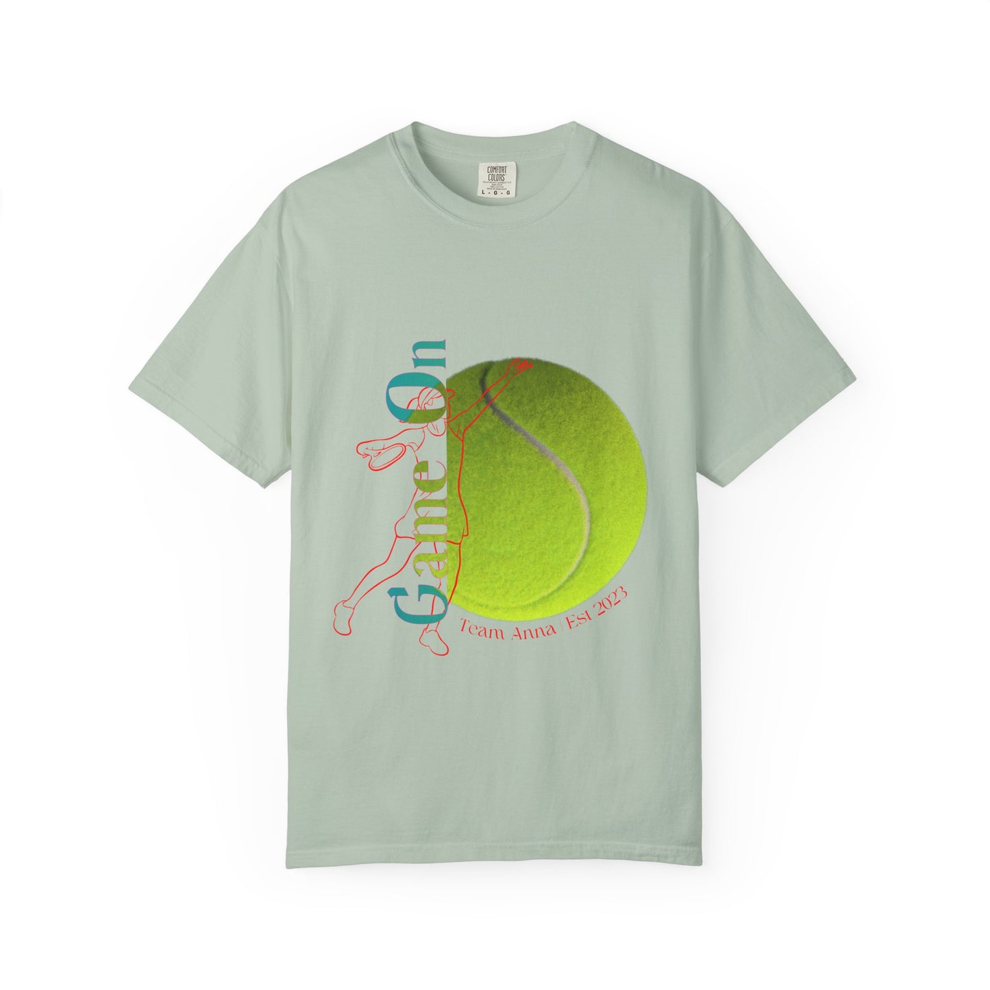 PERSONALIZE Women Tennis Court Vibes high-quality garment-dyed T-shirt