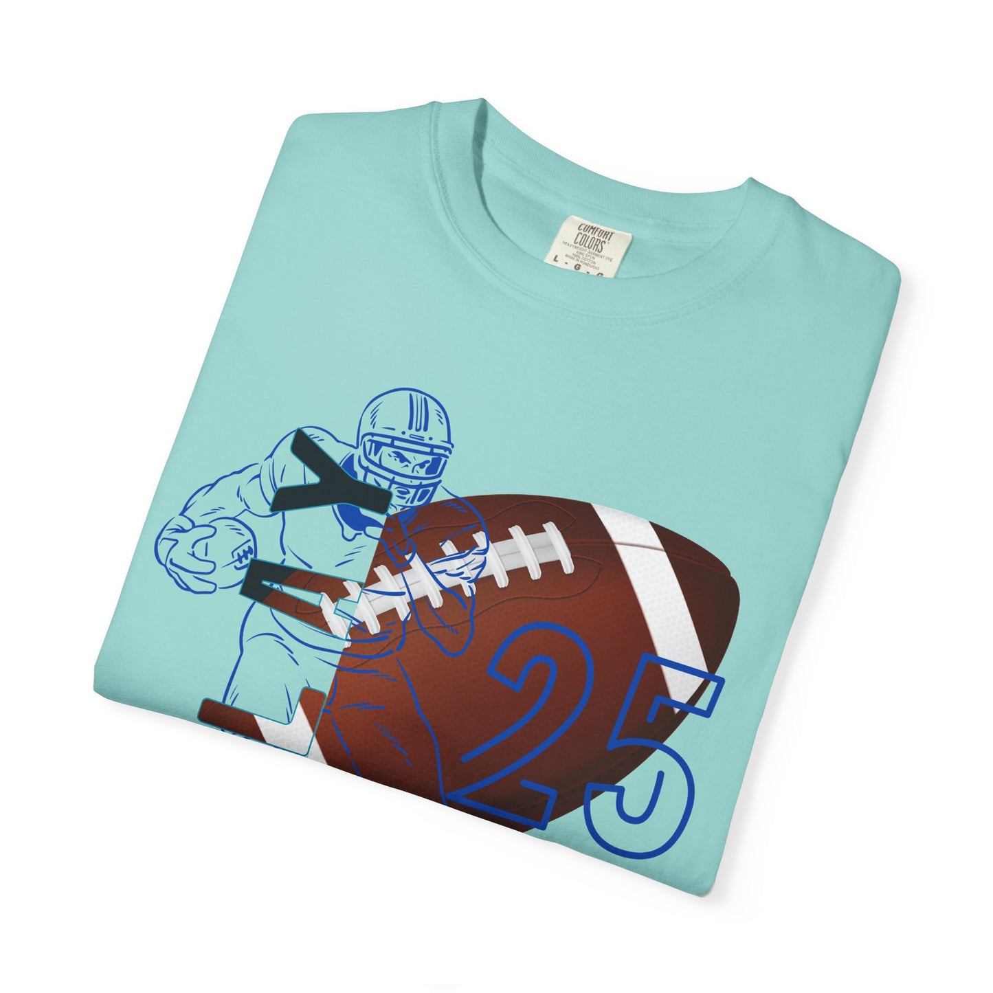 Personalize Unisex Football Garment-Dyed T-shirt