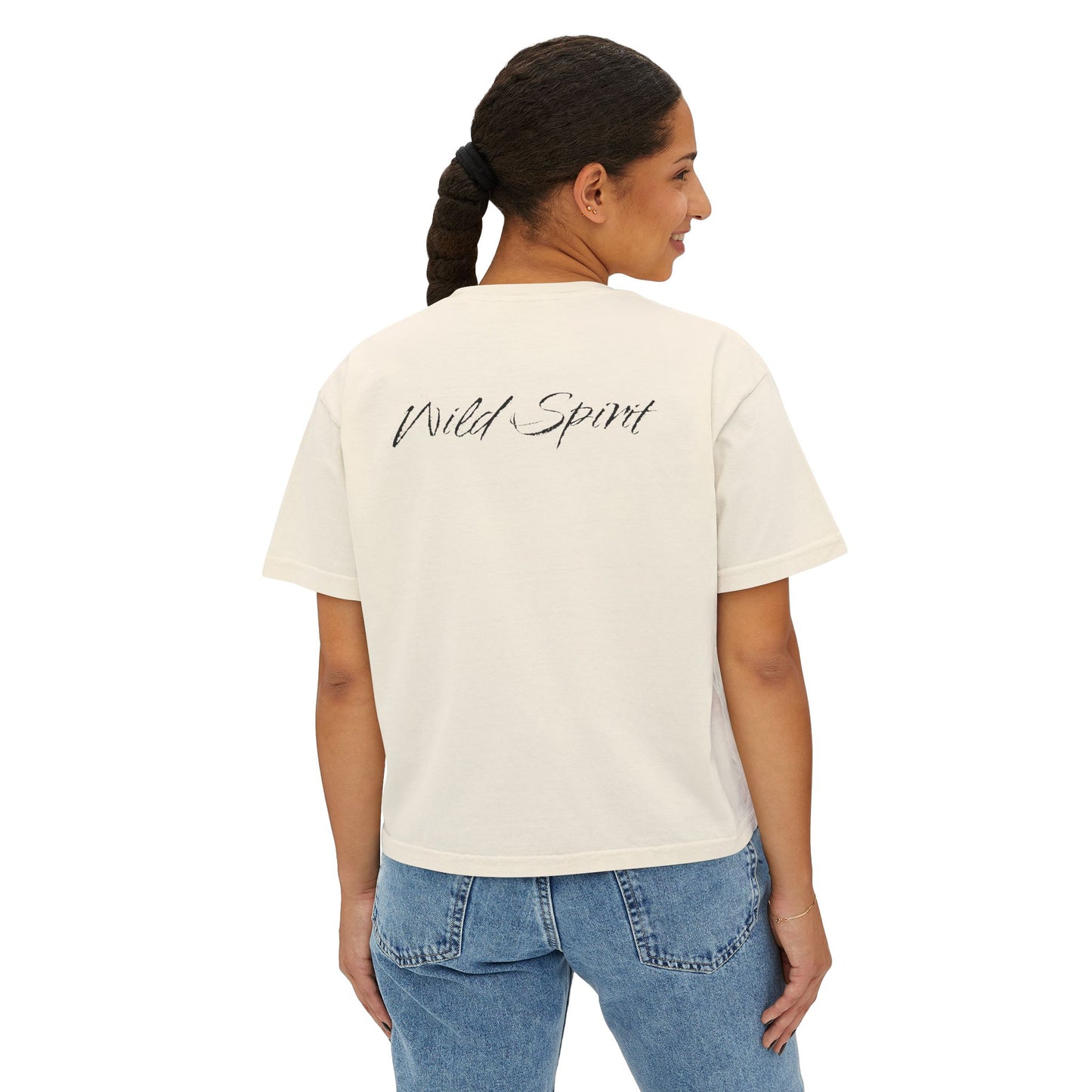 PERSONALIZE Fierce Stillness - Oversized Boxy Fit Graphic T-shirt