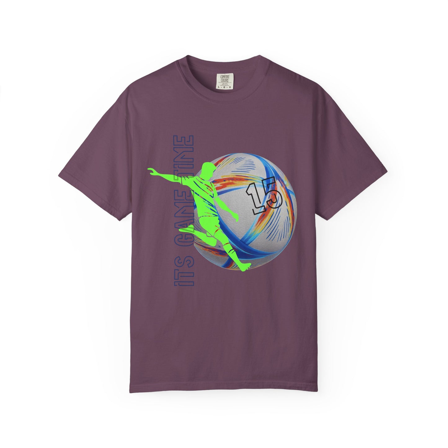 Personalize Unisex Soccer Blaze Control Garment-Dyed T-shirt