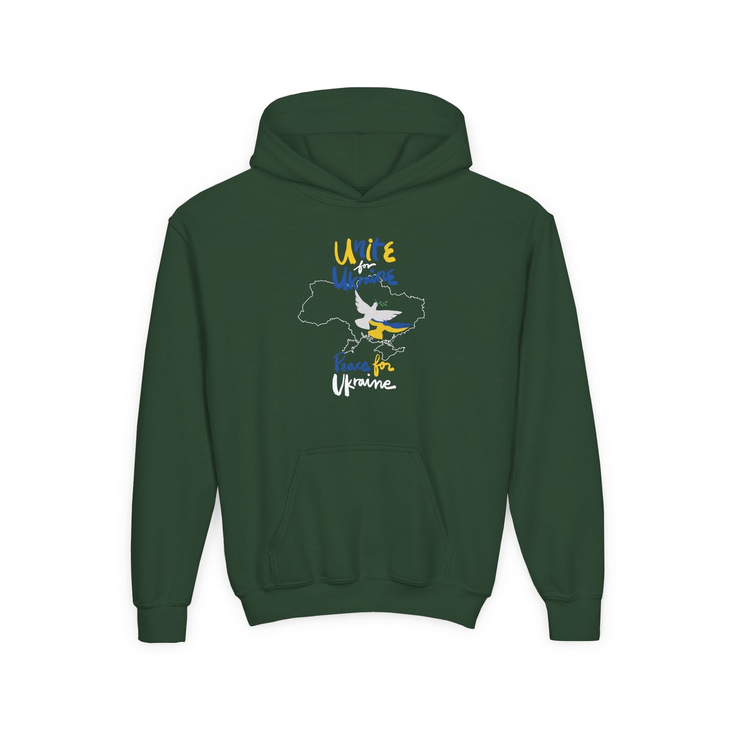 Kids Peace for Ukraine Heavy Blend Cozy Hoodie