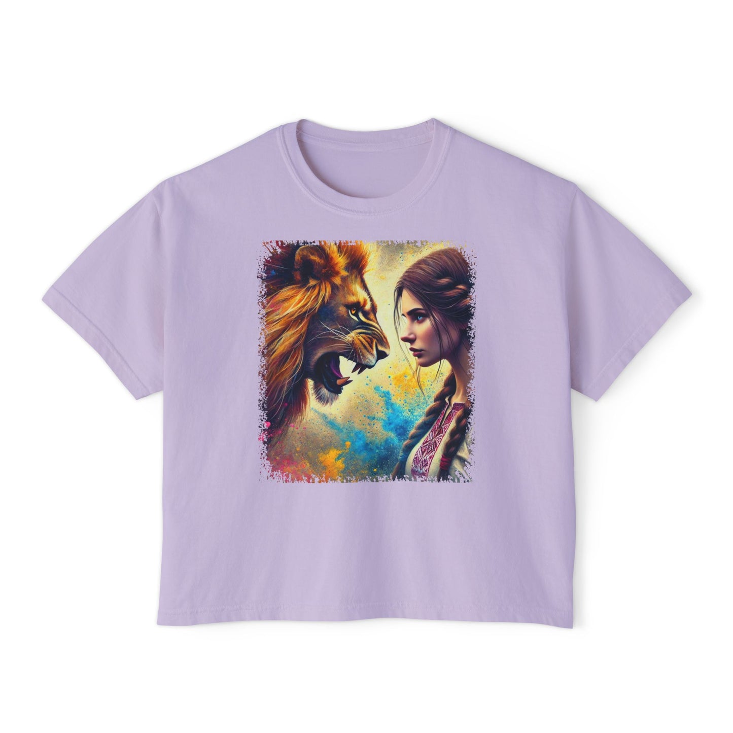 PERSONALIZE Face of Fearlessness Oversized Boxy Fit Graphic T-shirt