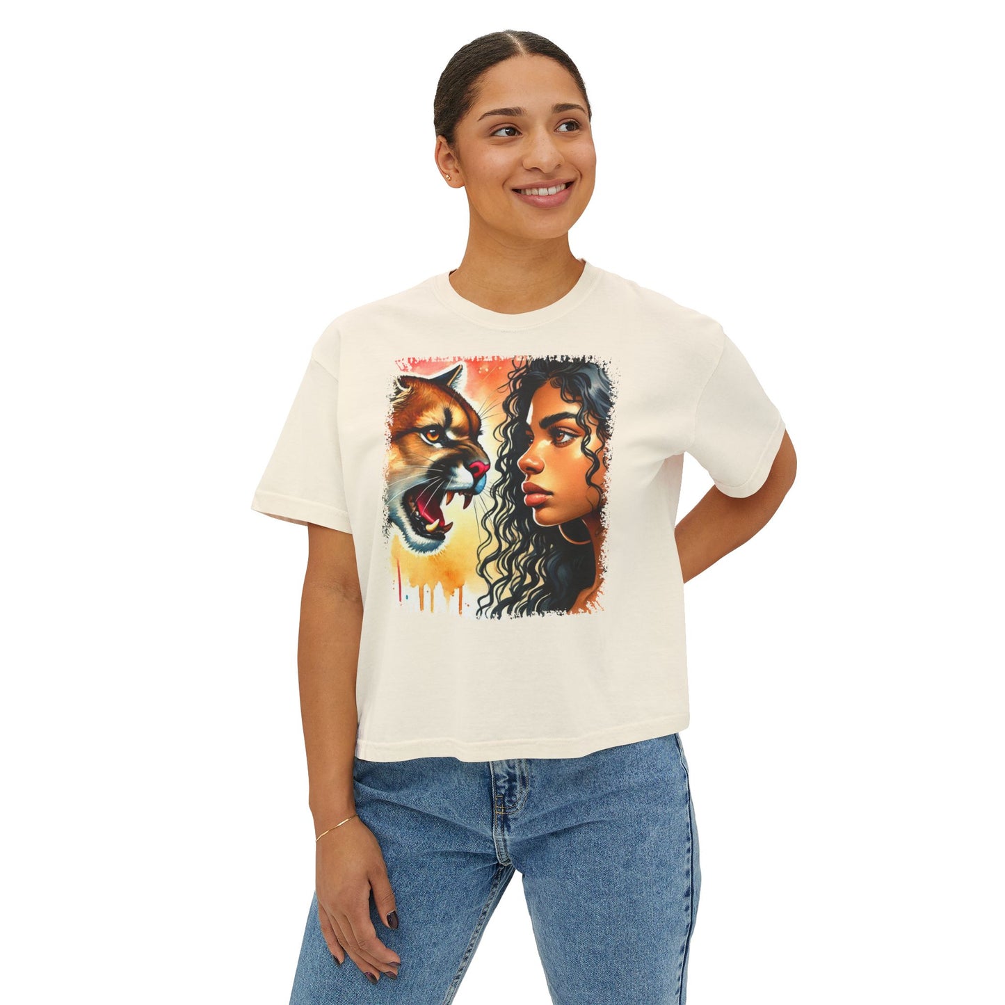PERSONALIZE Silence Between Peaks - Oversized Boxy Fit Graphic T-shirt