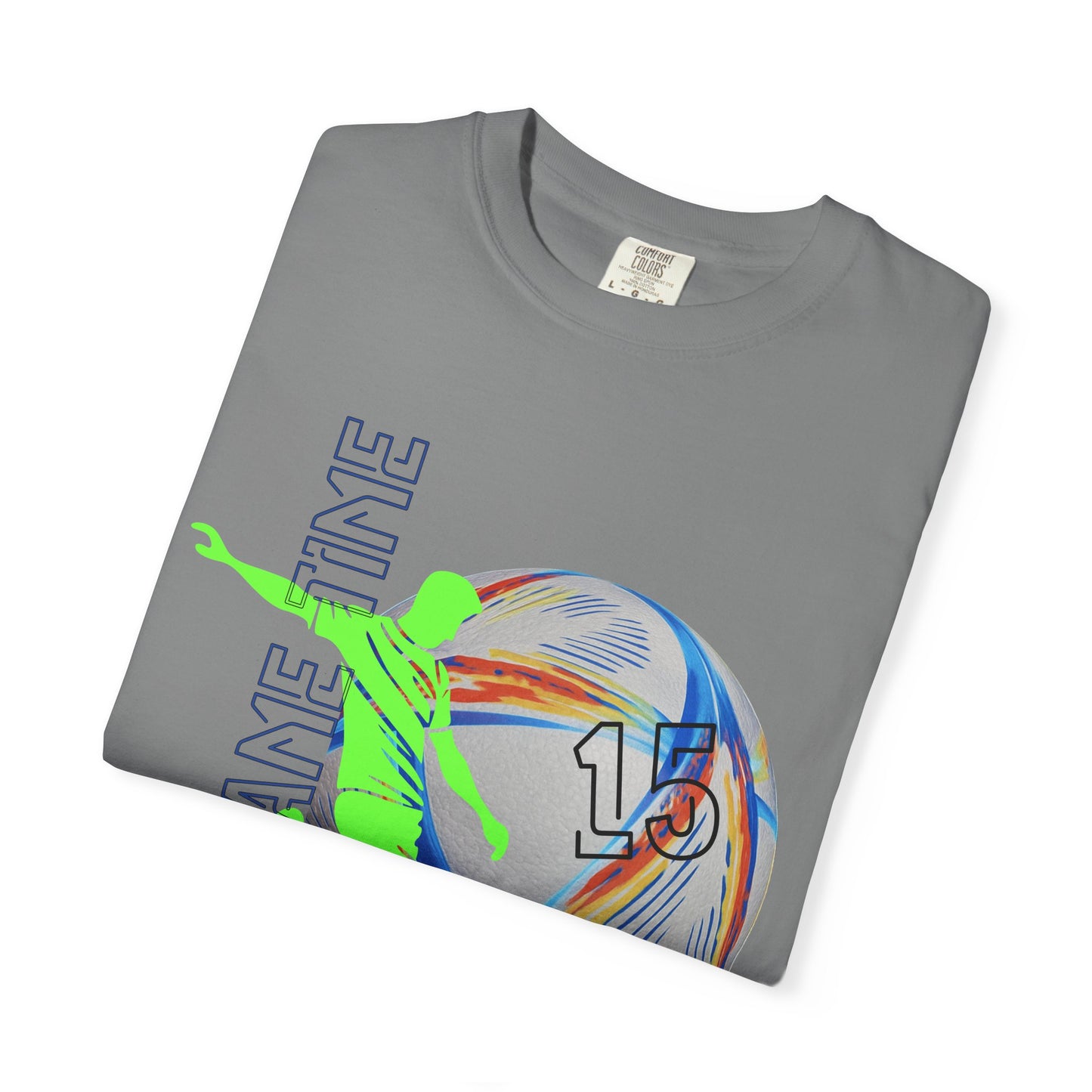 Personalize Unisex Soccer Blaze Control Garment-Dyed T-shirt