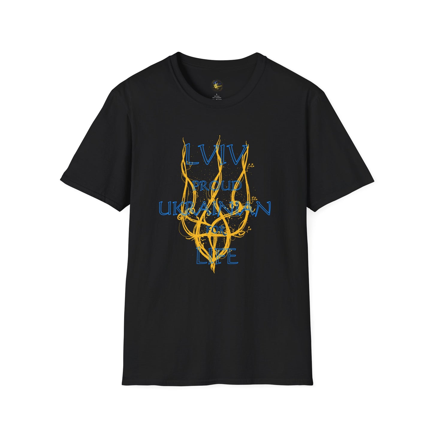 PERSONALIZE Trident of Flame – Slava Ukraini - Unisex Cotton T-Shirt