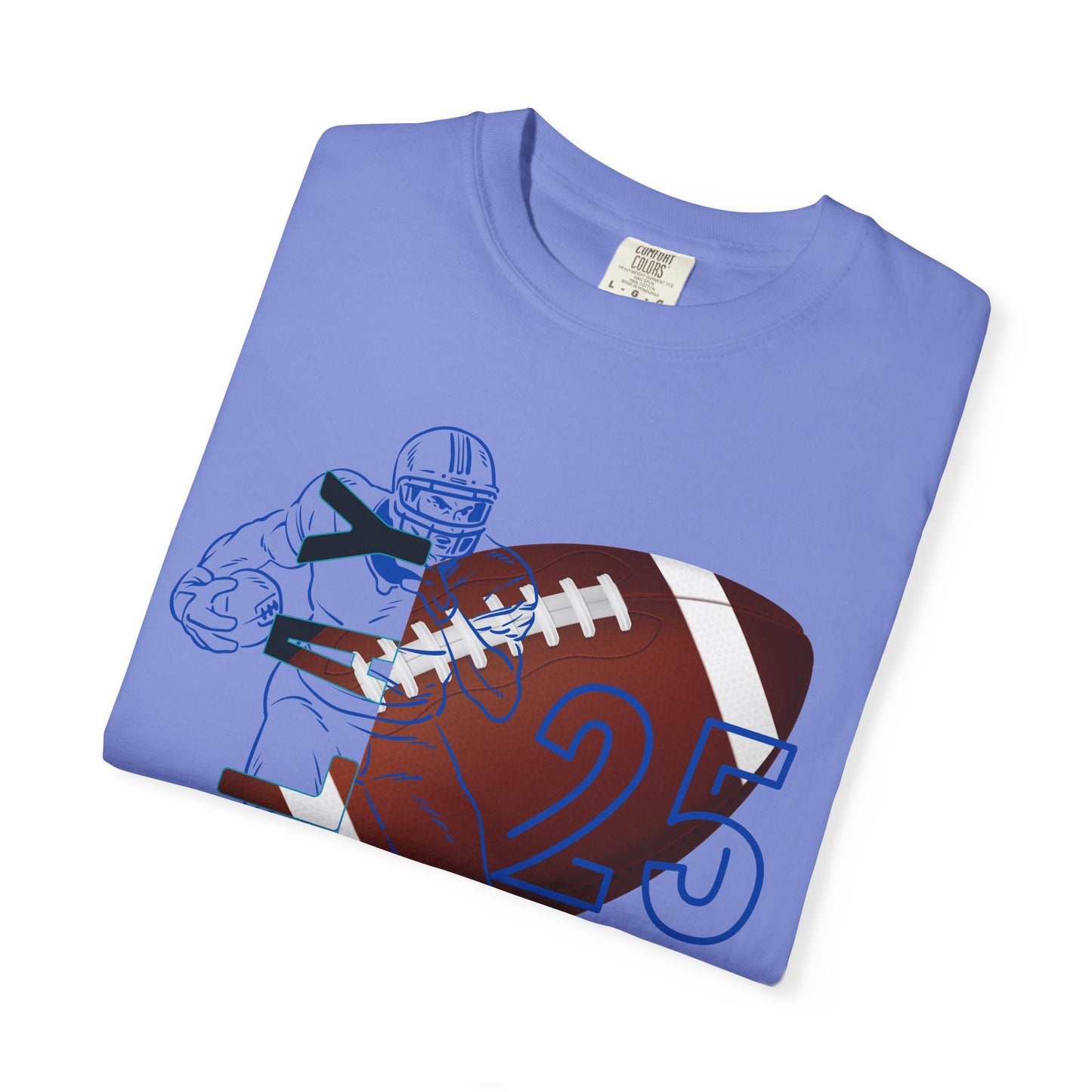 Personalize Unisex Football Garment-Dyed T-shirt