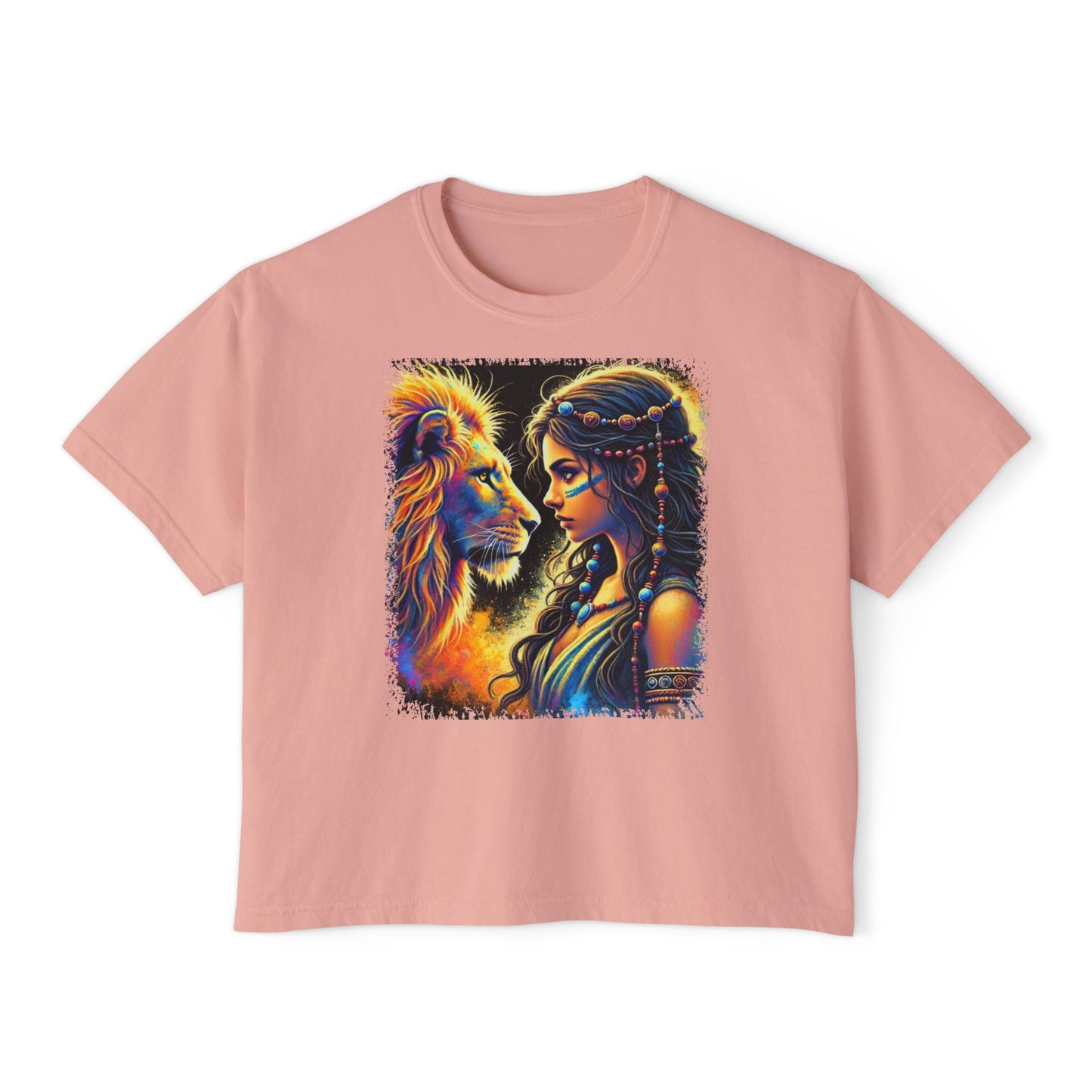 PERSONALIZE Where Courage Meets the Wild Oversized Boxy Fit Graphic T-shirt