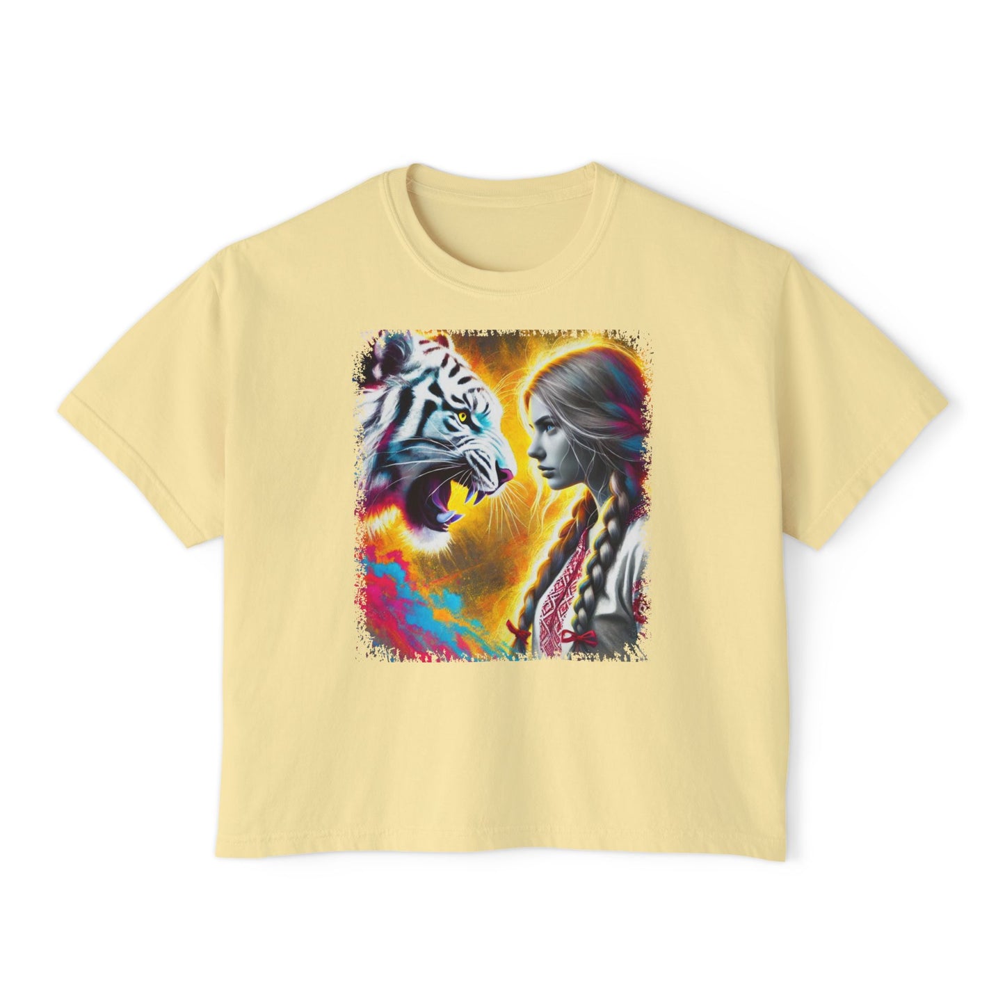 PERSONALIZE Tame Is Not Her Nature - Oversized Boxy Fit Graphic T-shirt