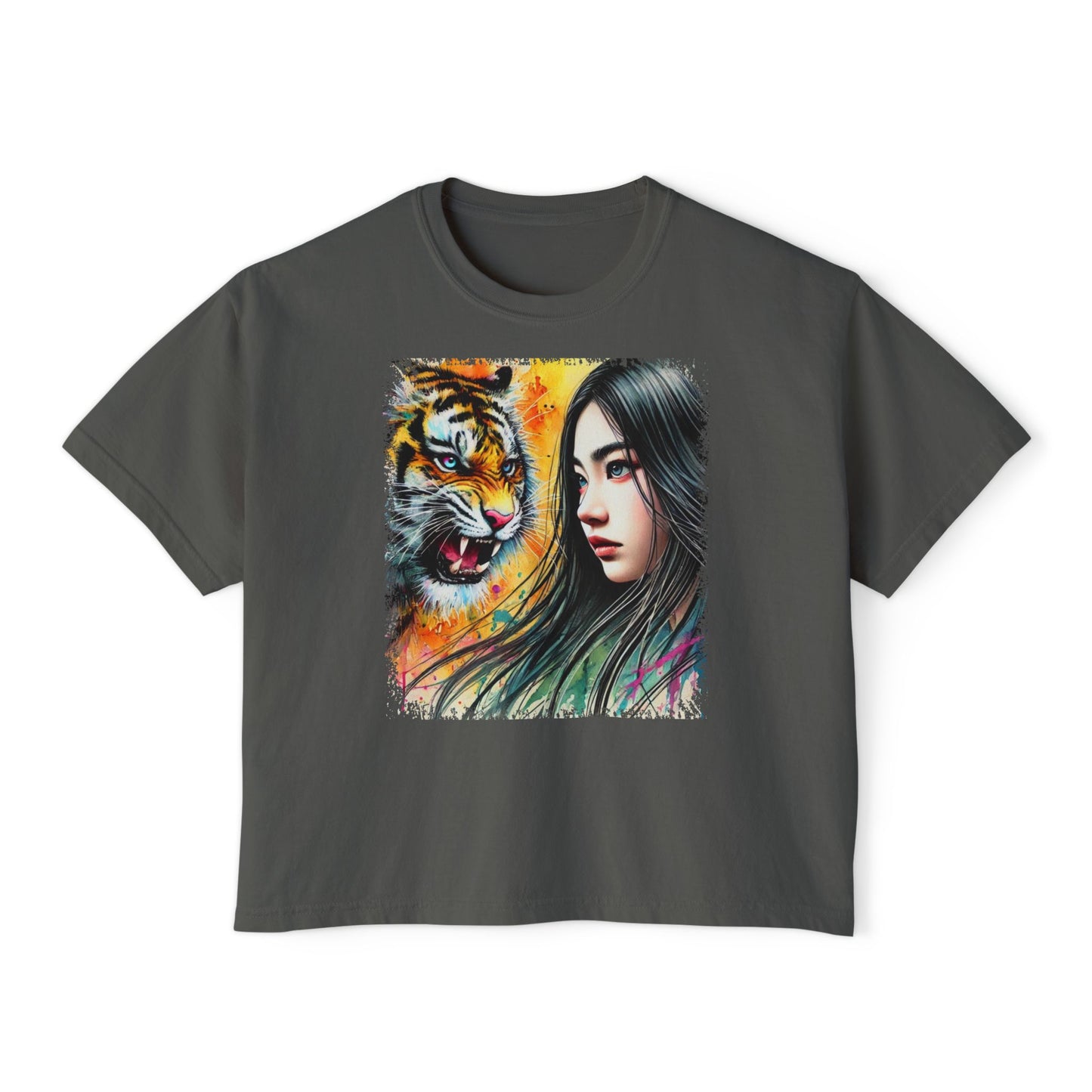 PERSONALIZE Unshaken by Stripes - Oversized Boxy Fit Graphic T-shirt