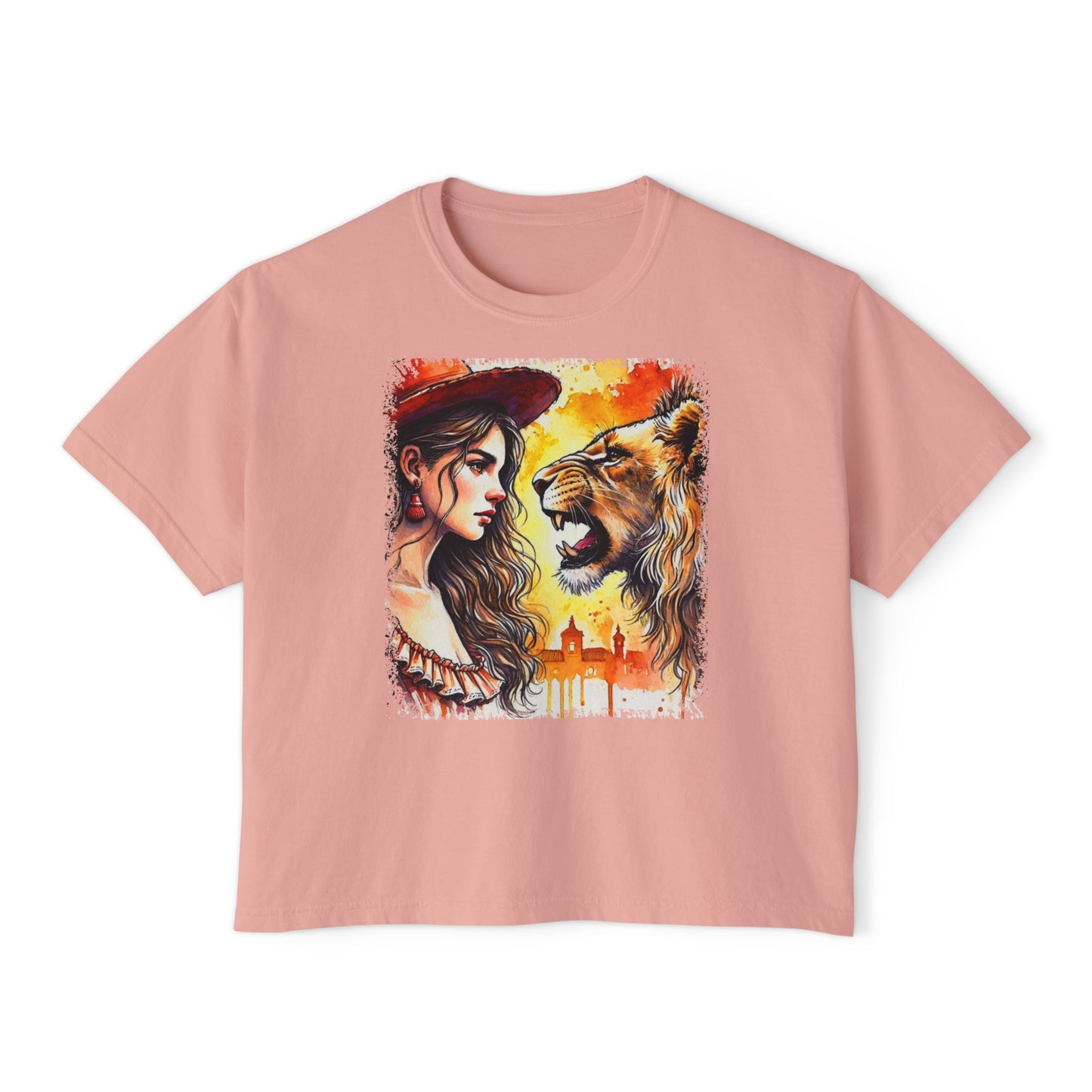 PERSONALIZE Staring Down Majesty Oversized Boxy Fit Graphic T-shirt