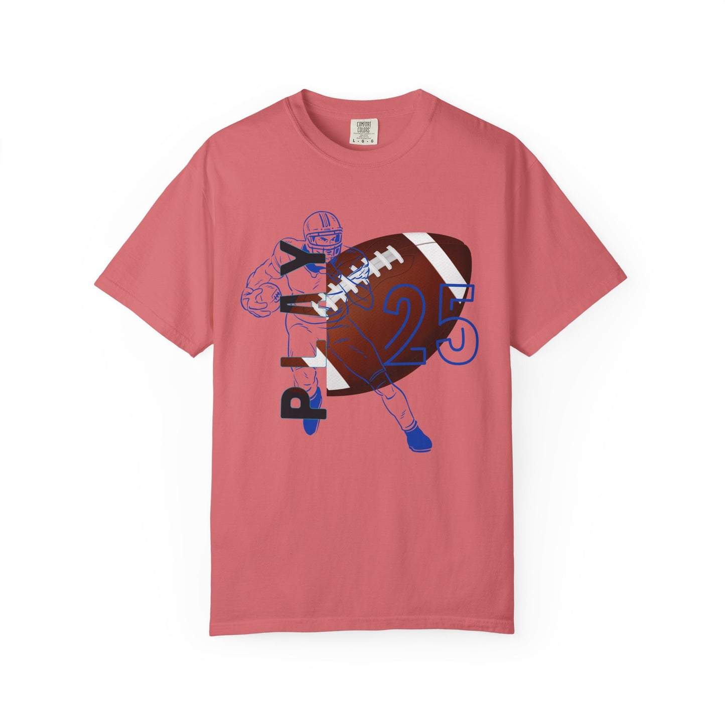 Personalize Unisex Football Garment-Dyed T-shirt