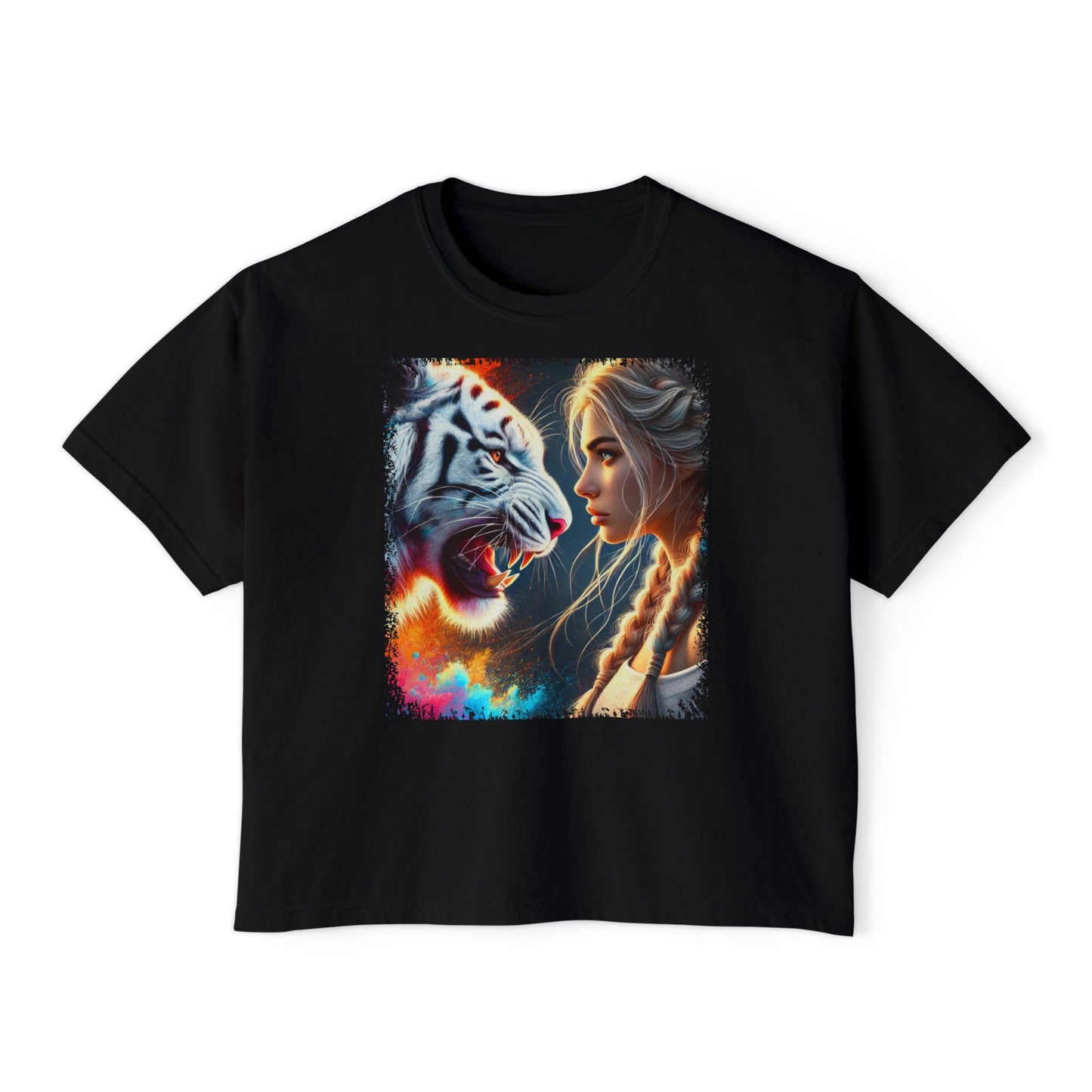 PERSONALIZE Eye of the Striped Storm - Oversized Boxy Fit Graphic T-shirt