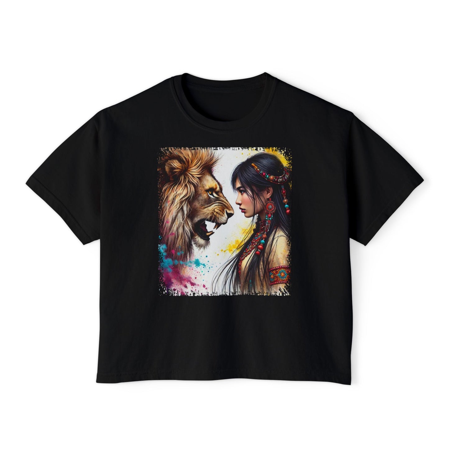 PERSONALIZE Gaze of the Brave Oversized Boxy Fit Graphic T-shirt