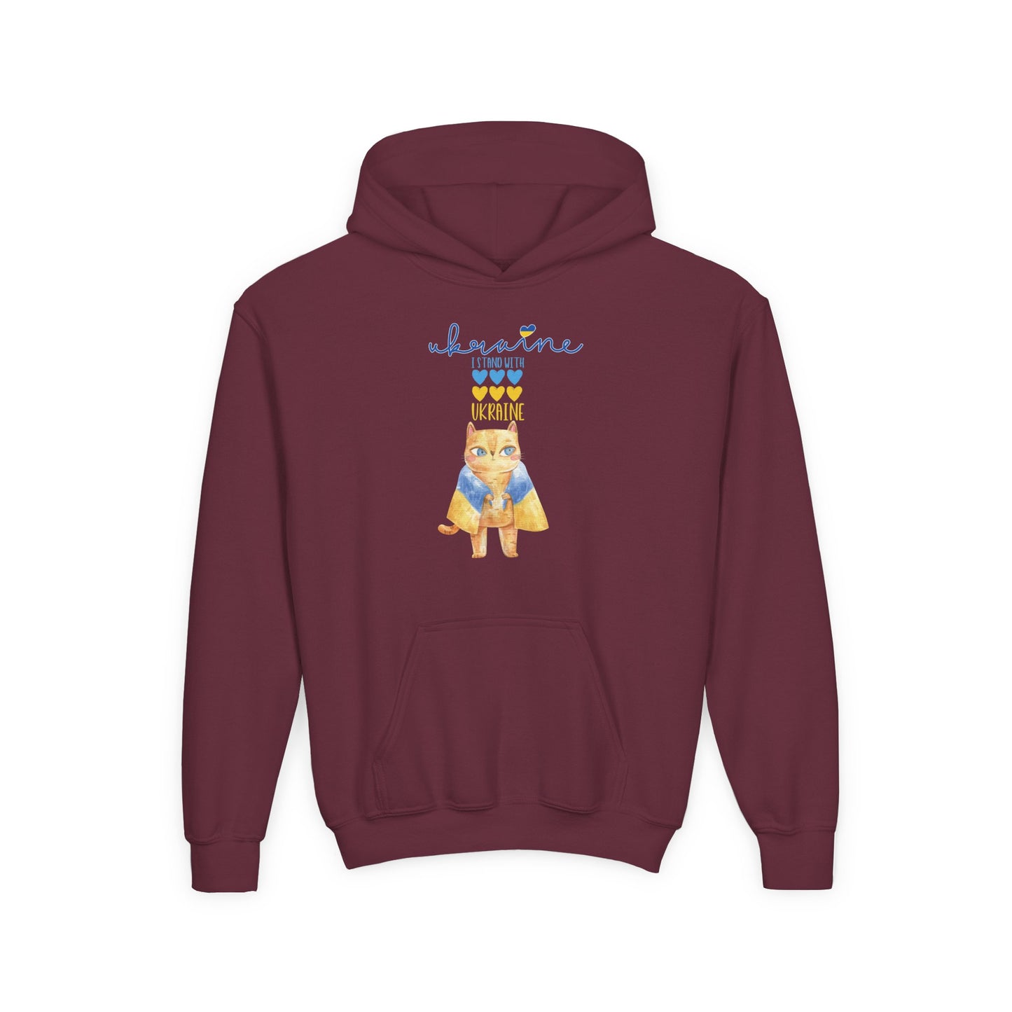 Kids Pride in Blue & Yellow Heavy Blend Cozy Hoodie