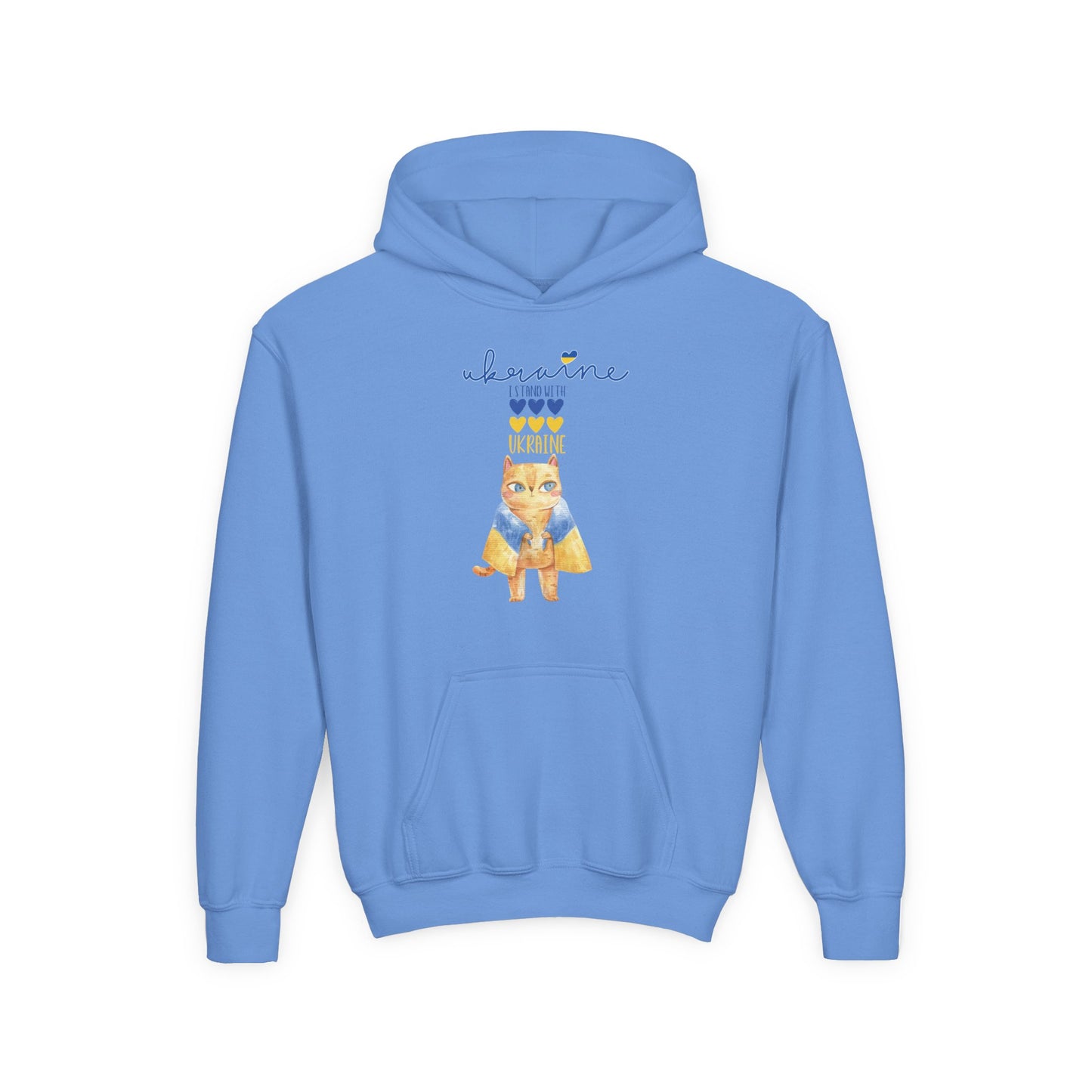Kids Pride in Blue & Yellow Heavy Blend Cozy Hoodie