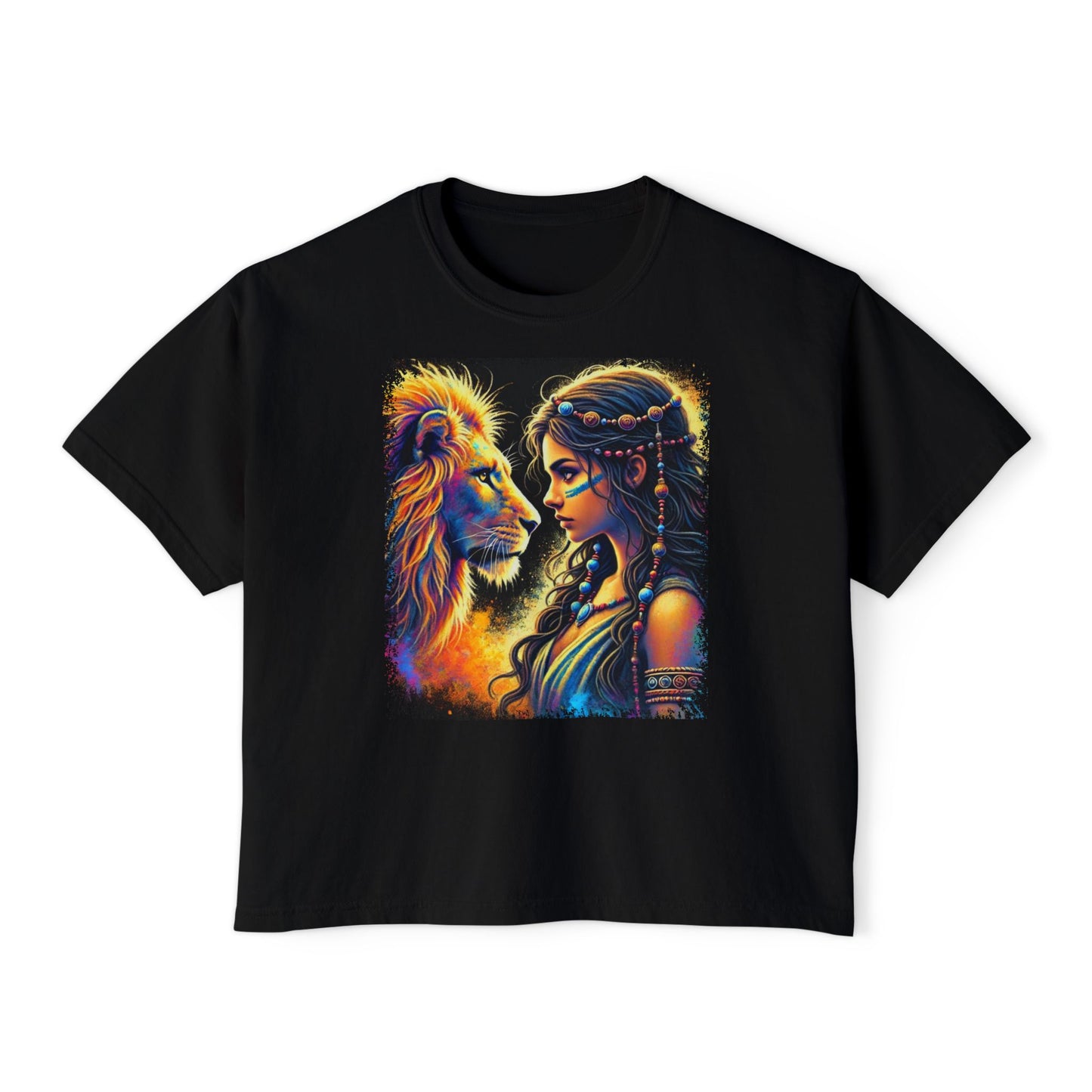 PERSONALIZE Where Courage Meets the Wild Oversized Boxy Fit Graphic T-shirt