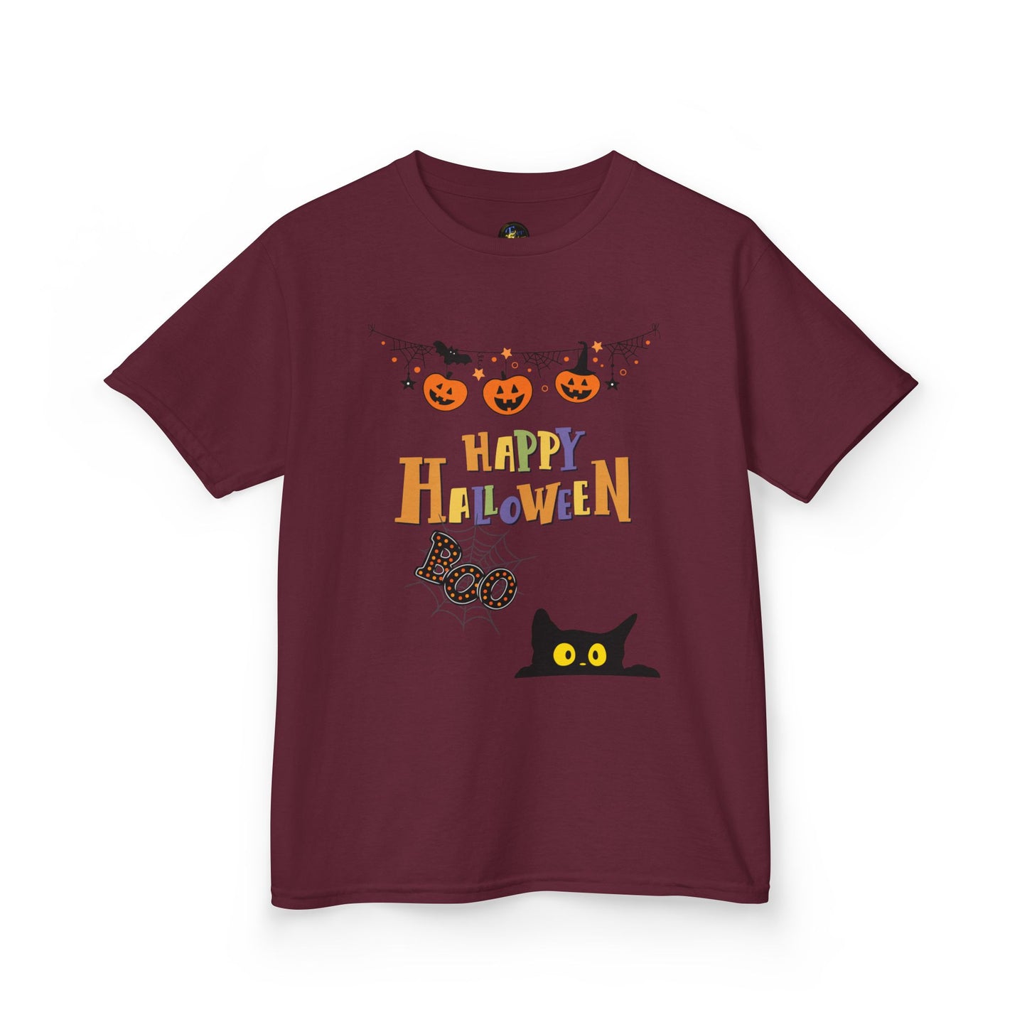 Kids Black Cat & Pumpkin Patch Tee
