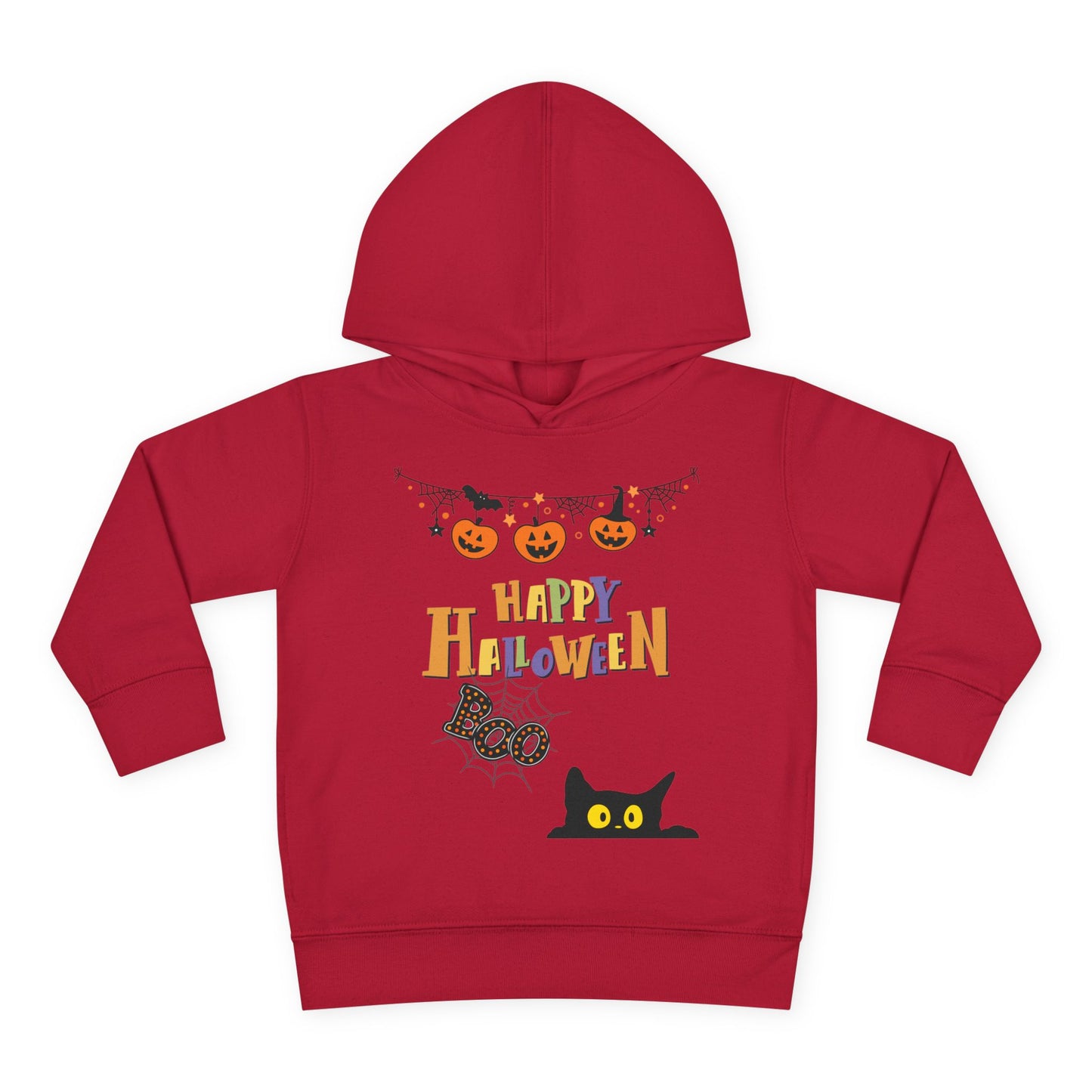 Toddler Black Cat & Pumpkin Patch Fleece Hoodie