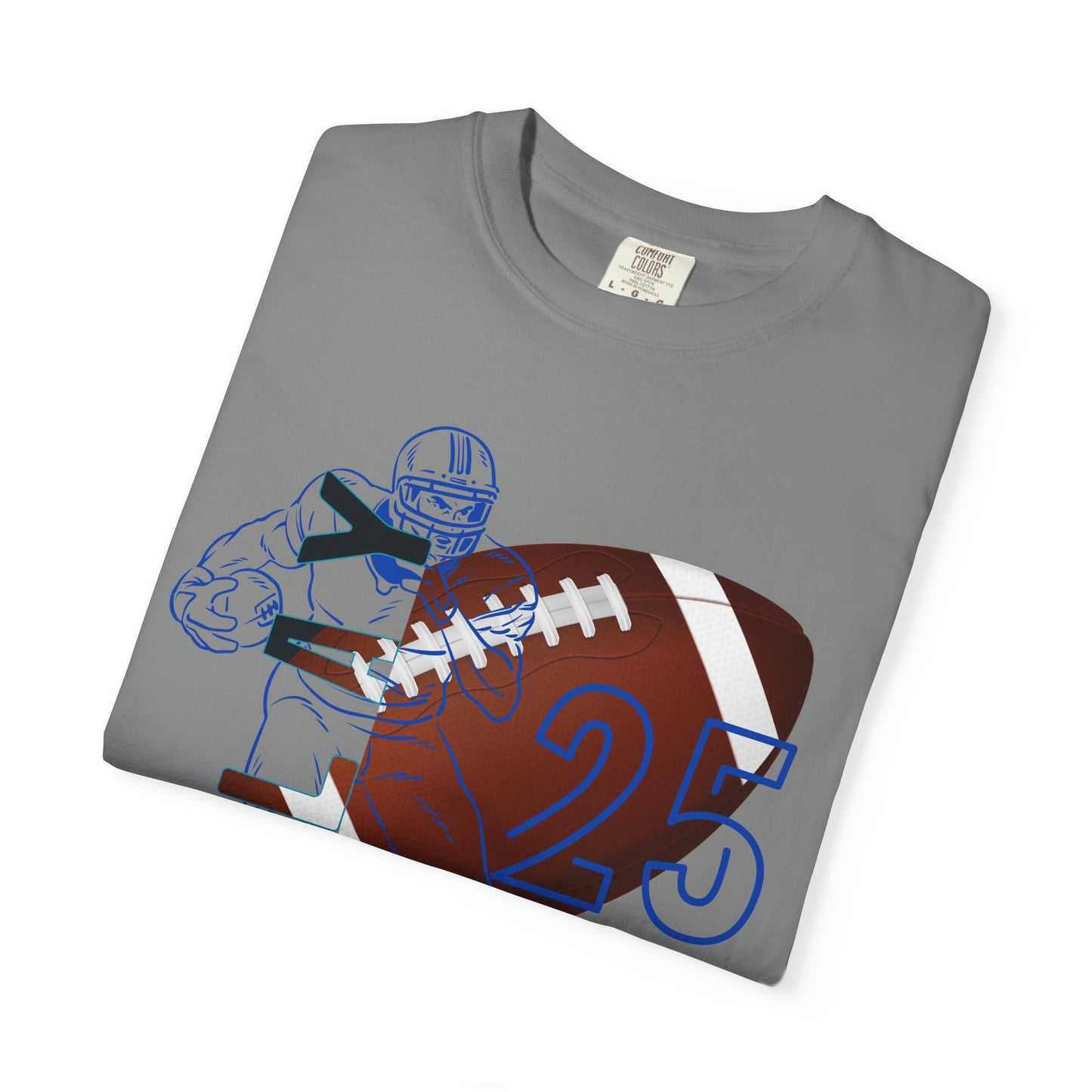 Personalize Unisex Football Garment-Dyed T-shirt