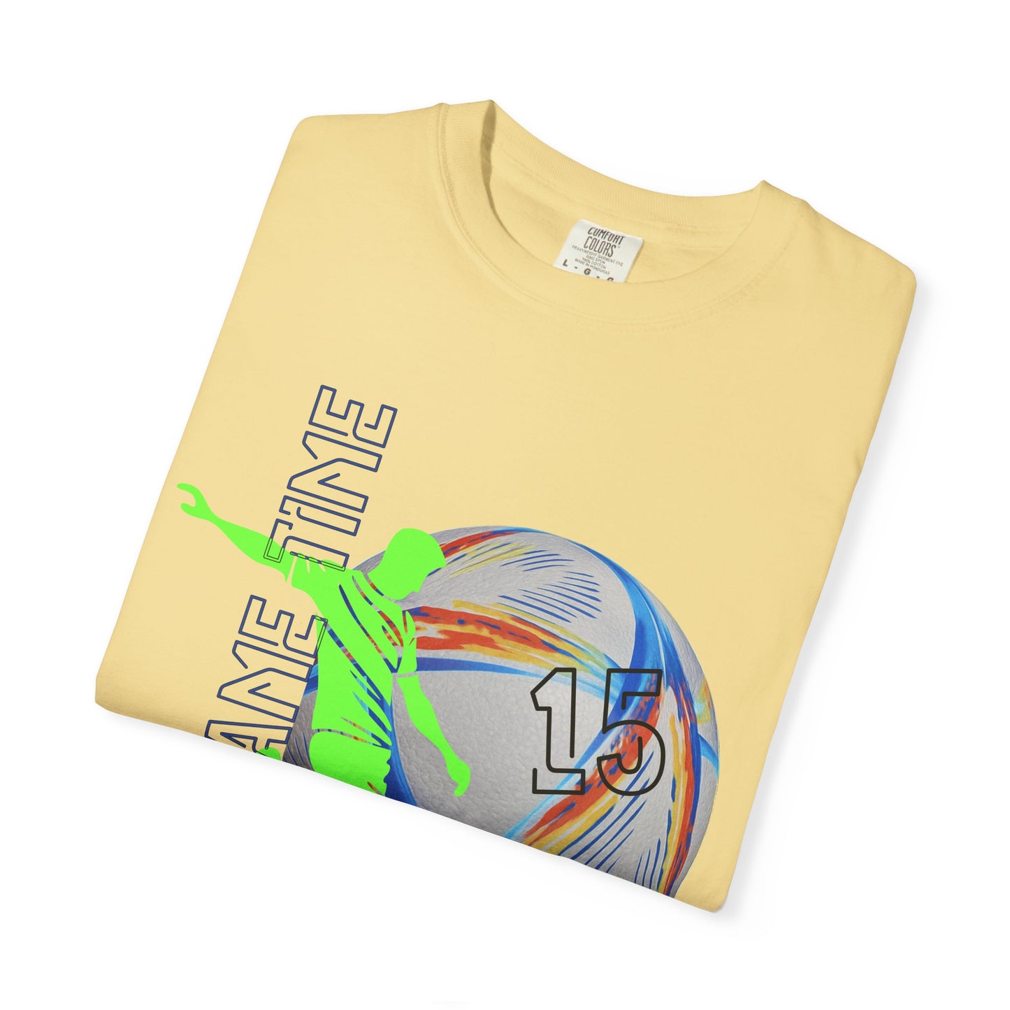 Personalize Unisex Soccer Blaze Control Garment-Dyed T-shirt