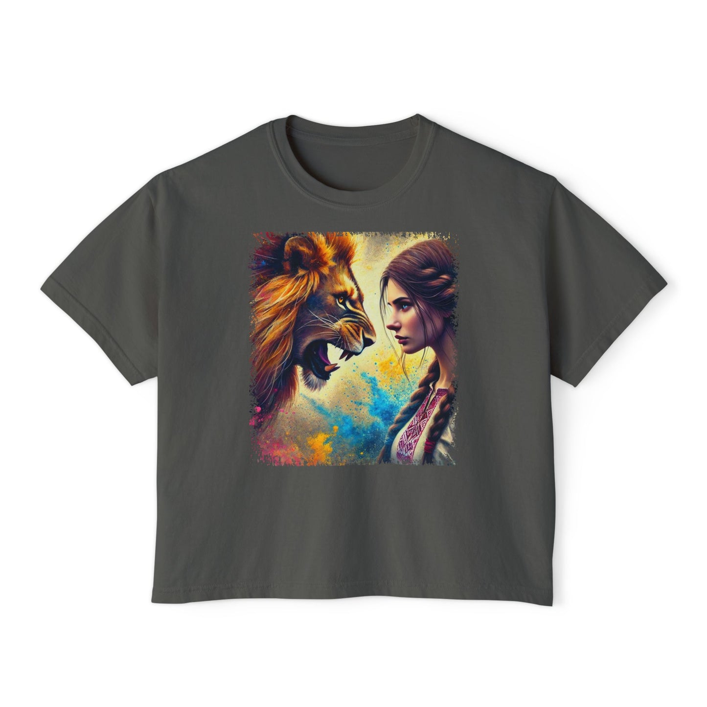 PERSONALIZE Face of Fearlessness Oversized Boxy Fit Graphic T-shirt