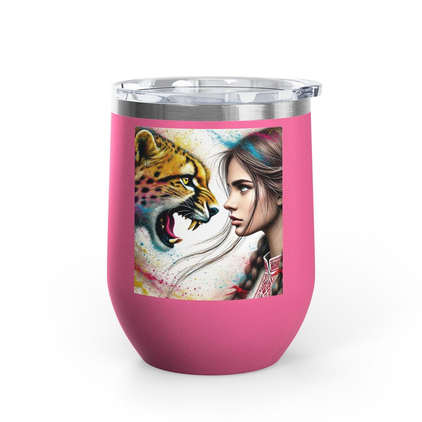 Ukrainian Wild Spirit Girl Travel Mug Size 12oz