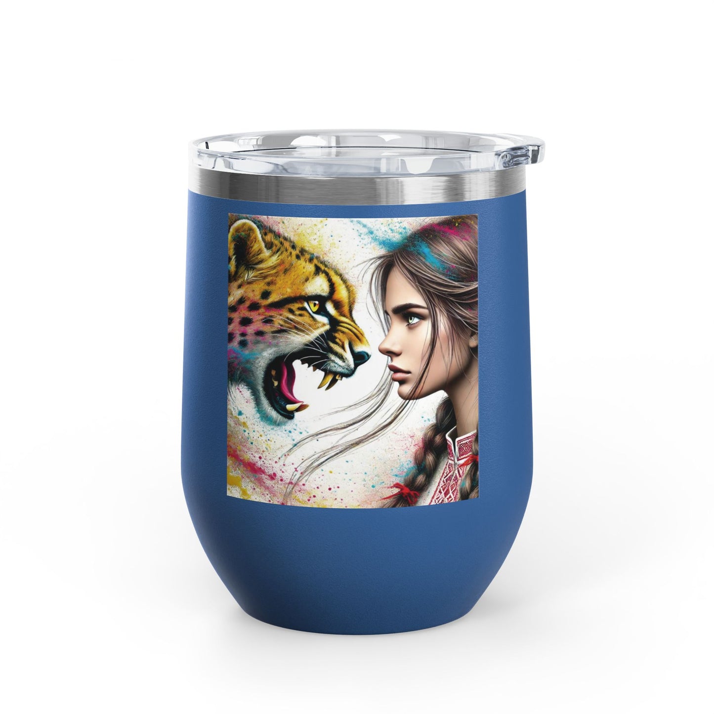 Ukrainian Wild Spirit Girl Travel Mug Size 12oz