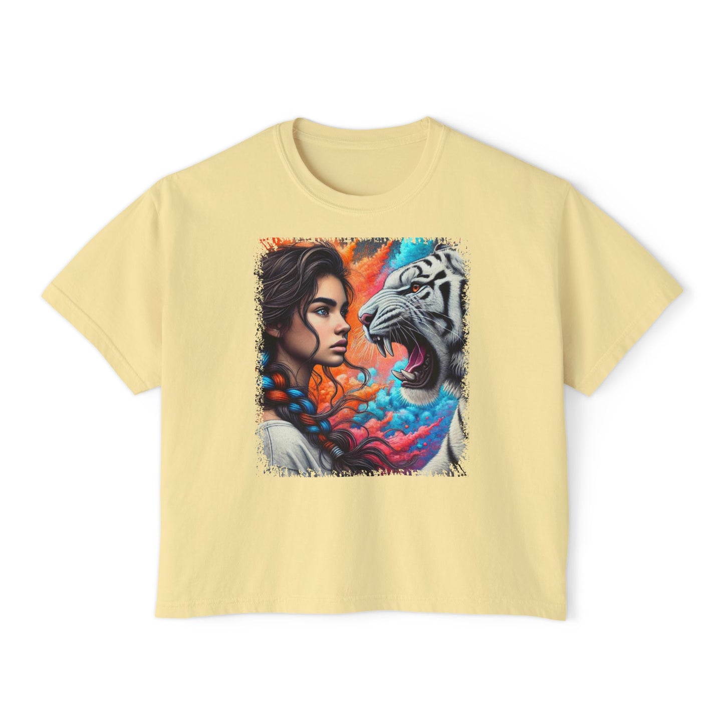 PERSONALIZE Soul of the Tiger - Oversized Boxy Fit Graphic T-shirt