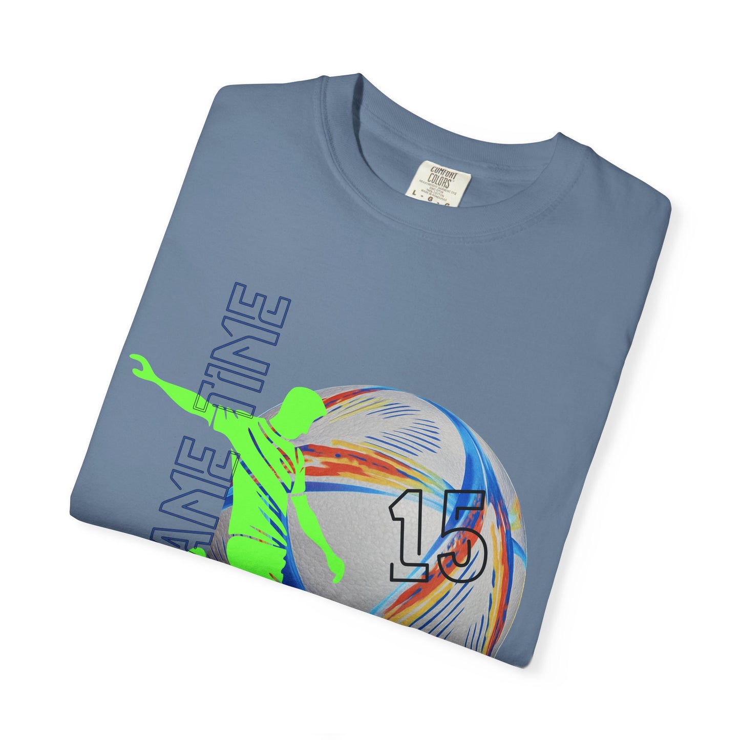 Personalize Unisex Soccer Blaze Control Garment-Dyed T-shirt