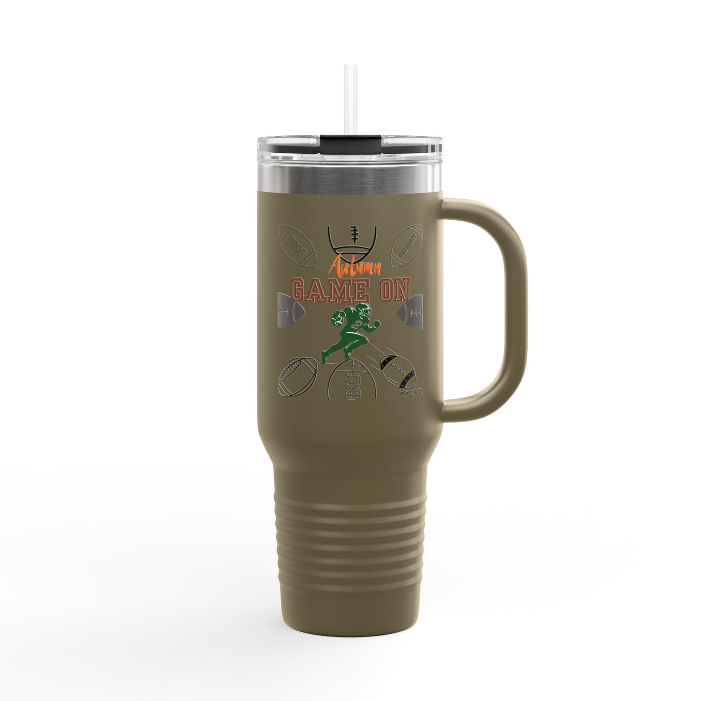 Game On Football Season Sporty Insulated Travel Mug, 40oz