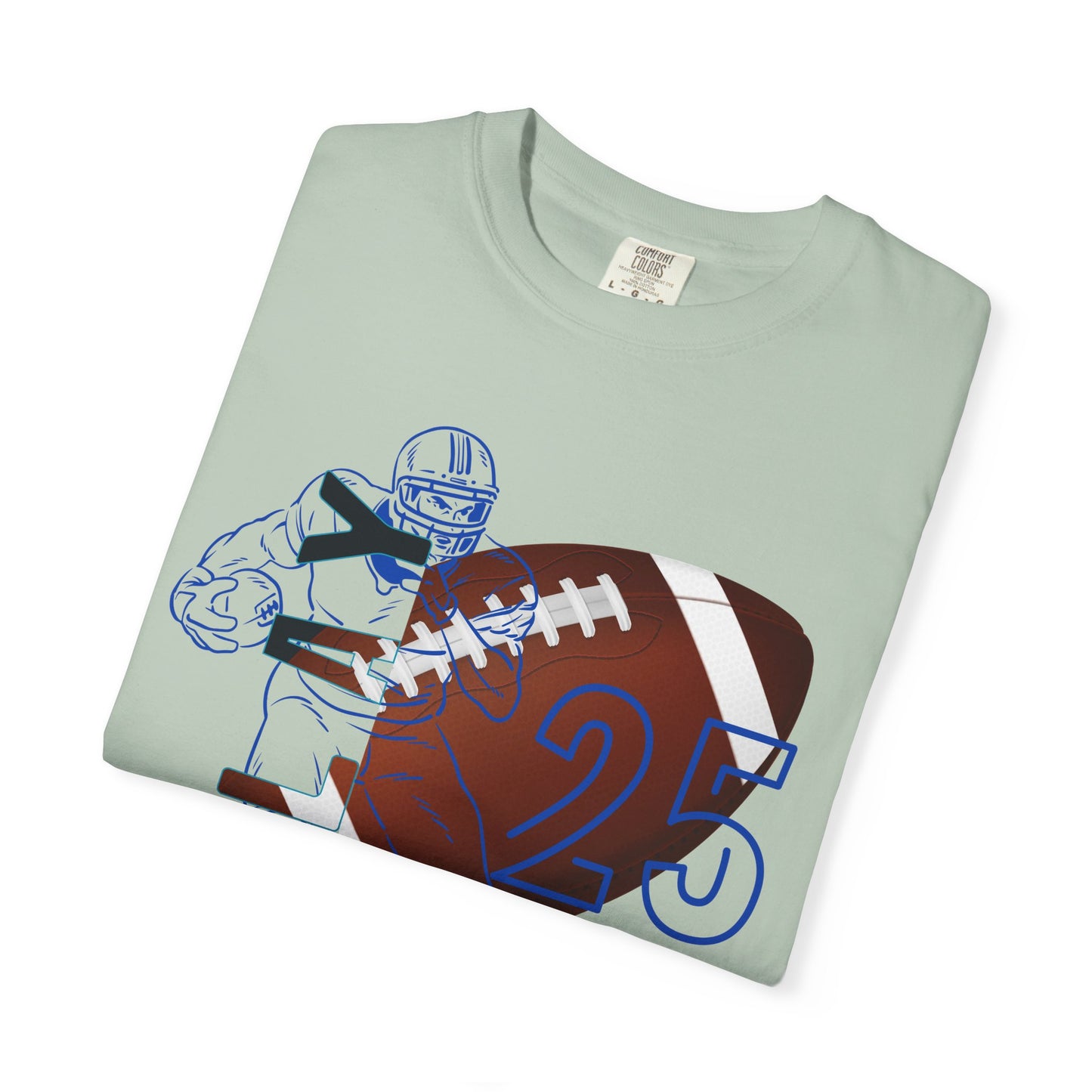 Personalize Unisex Football Garment-Dyed T-shirt