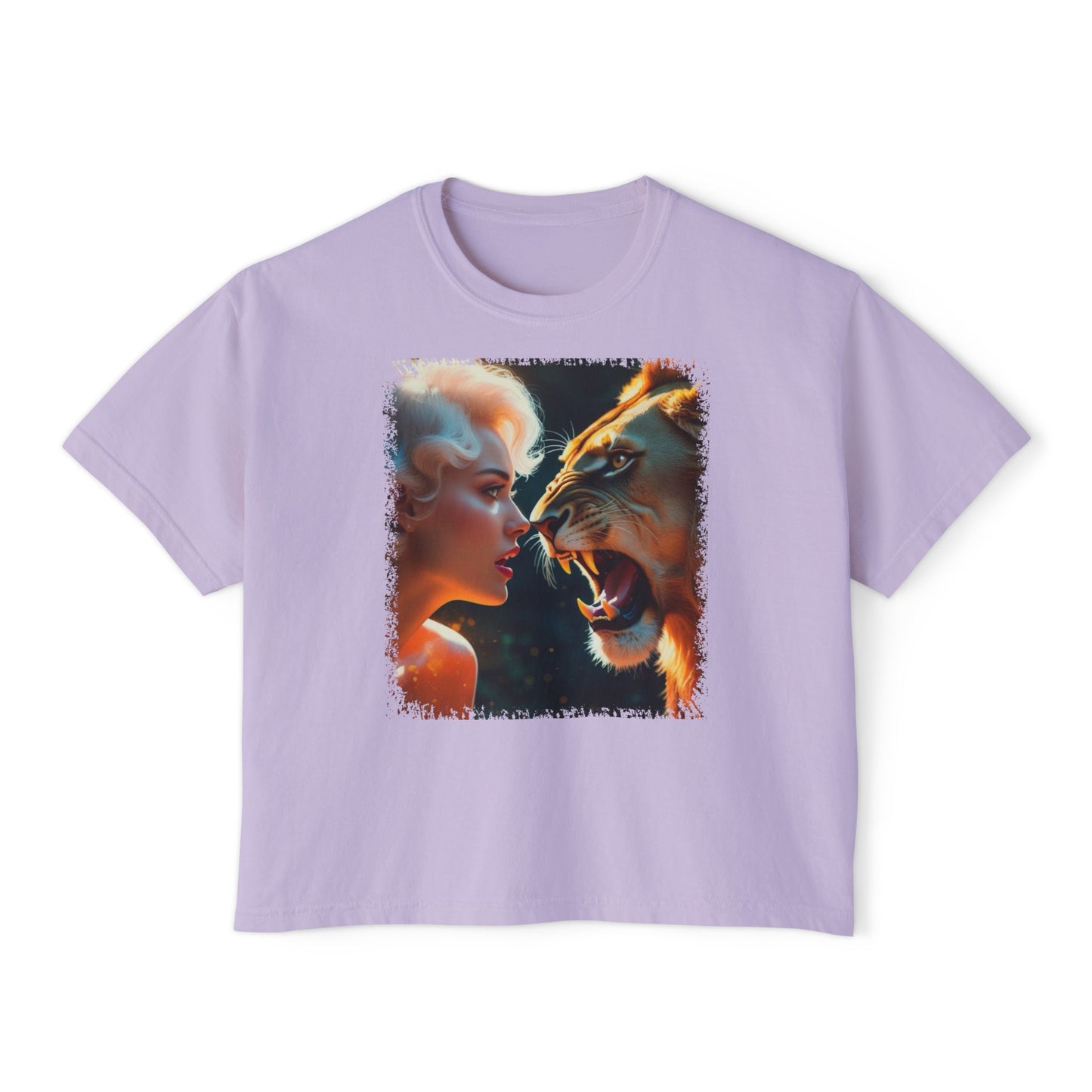 PERSONALIZE Trial by Stare Oversized Boxy Fit Graphic T-shirt