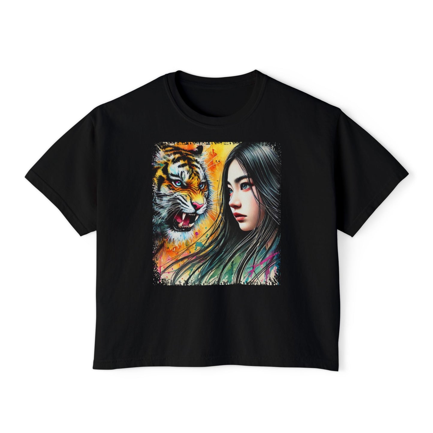 PERSONALIZE Unshaken by Stripes - Oversized Boxy Fit Graphic T-shirt