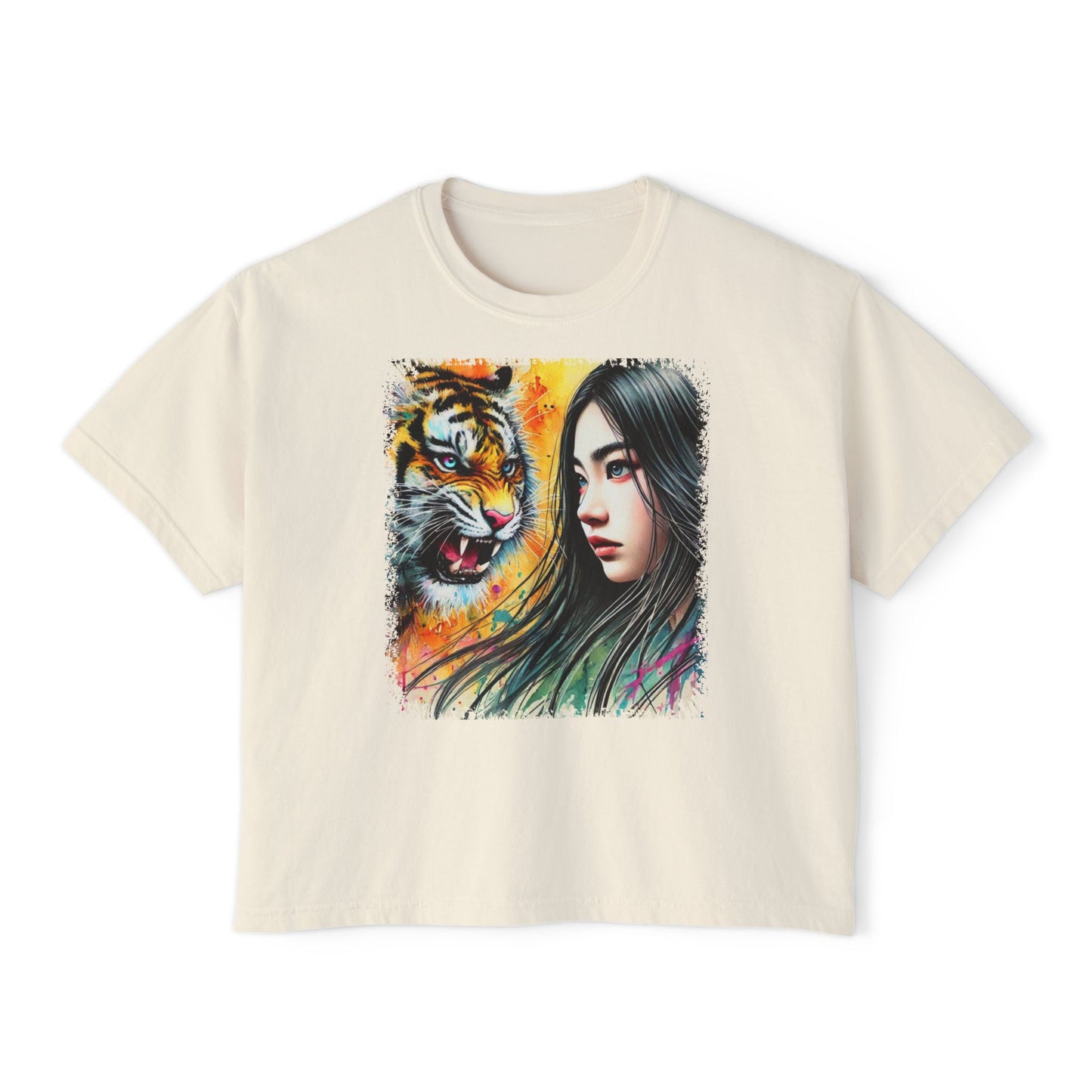 PERSONALIZE Unshaken by Stripes - Oversized Boxy Fit Graphic T-shirt