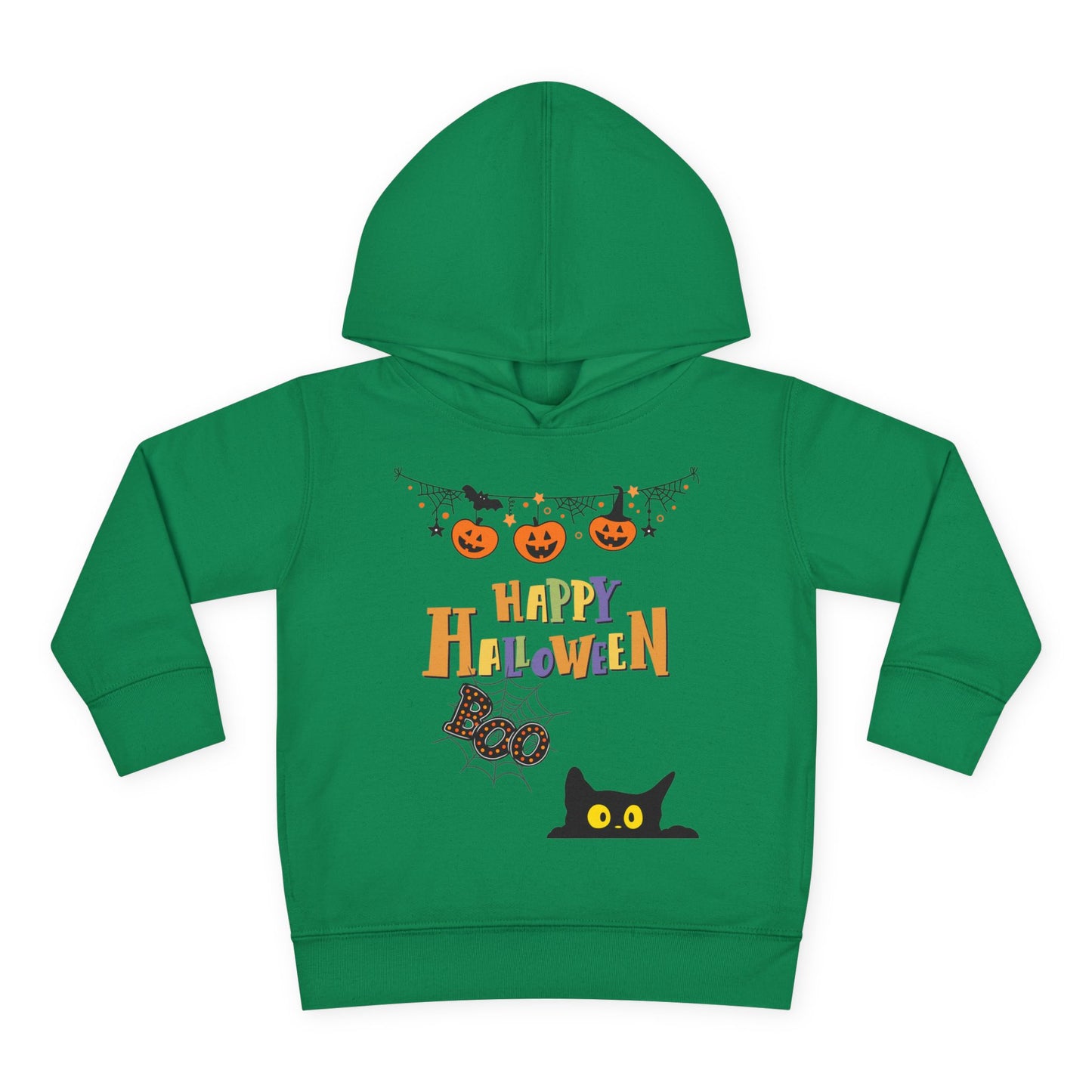 Toddler Black Cat & Pumpkin Patch Fleece Hoodie