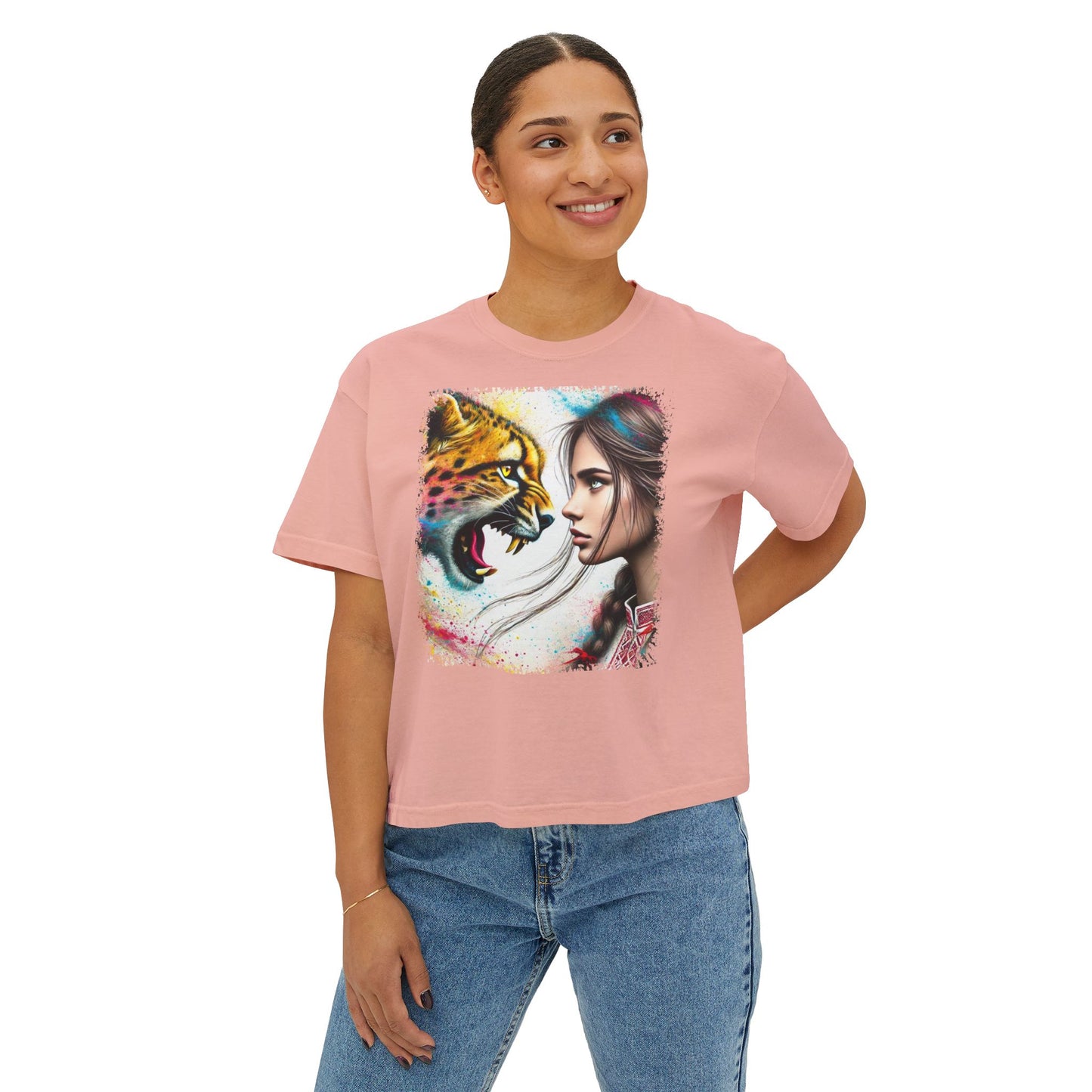 PERSONALIZE Eye to Eye with Velocity - Oversized Boxy Fit Graphic T-shirt