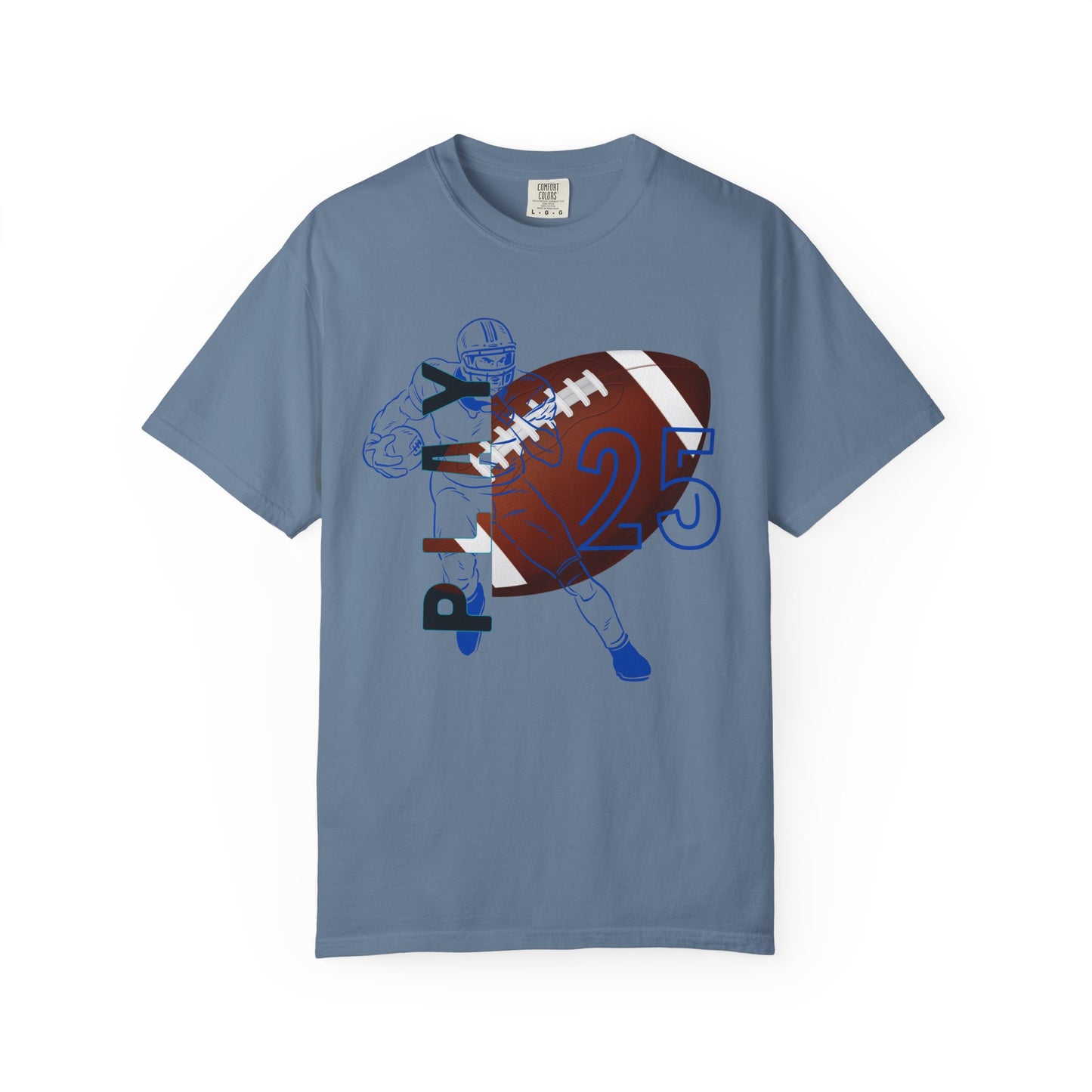 Personalize Unisex Football Garment-Dyed T-shirt
