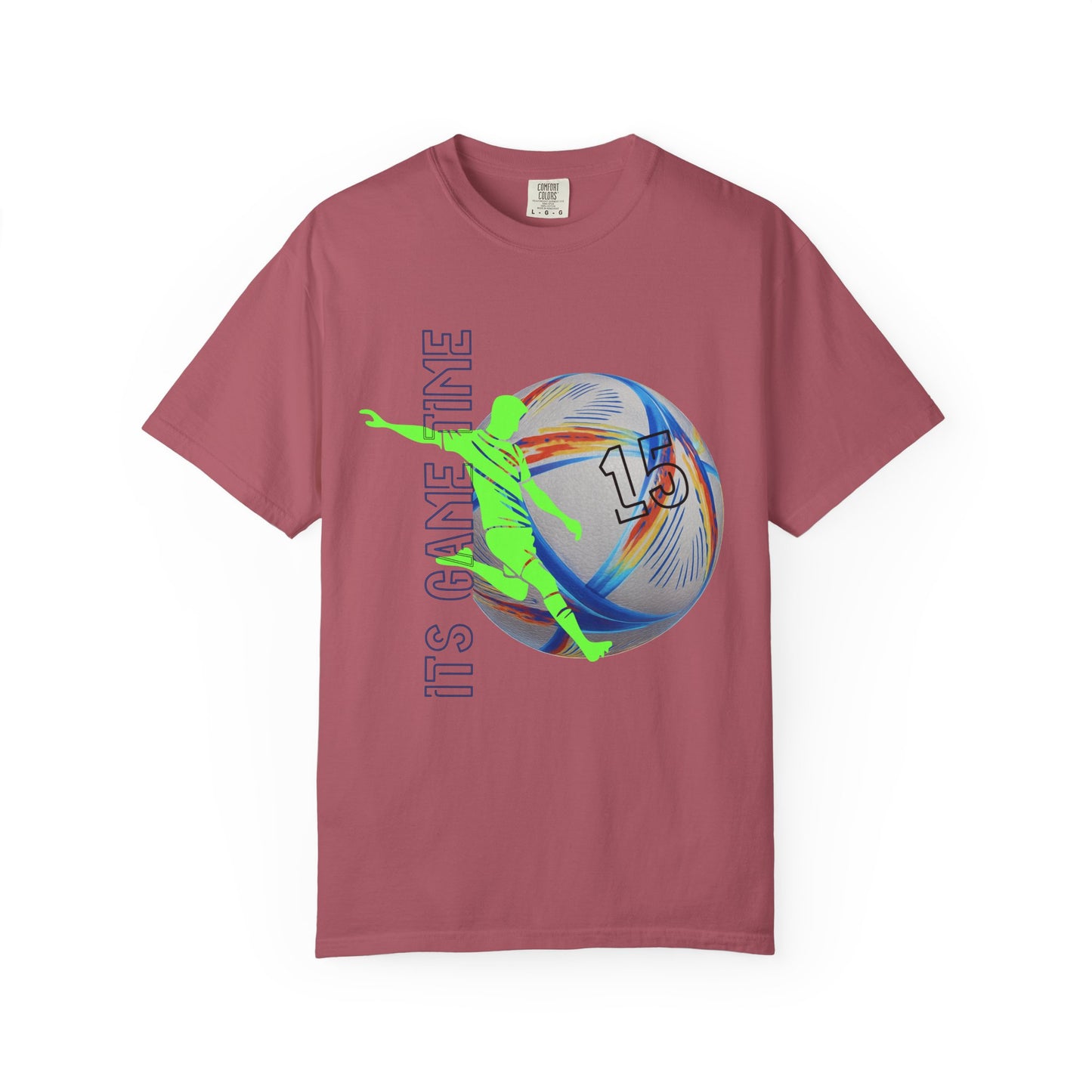 Personalize Unisex Soccer Blaze Control Garment-Dyed T-shirt